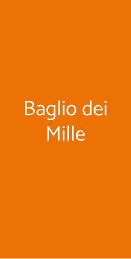 Nuovo Baglio Dei Mille, Marsala