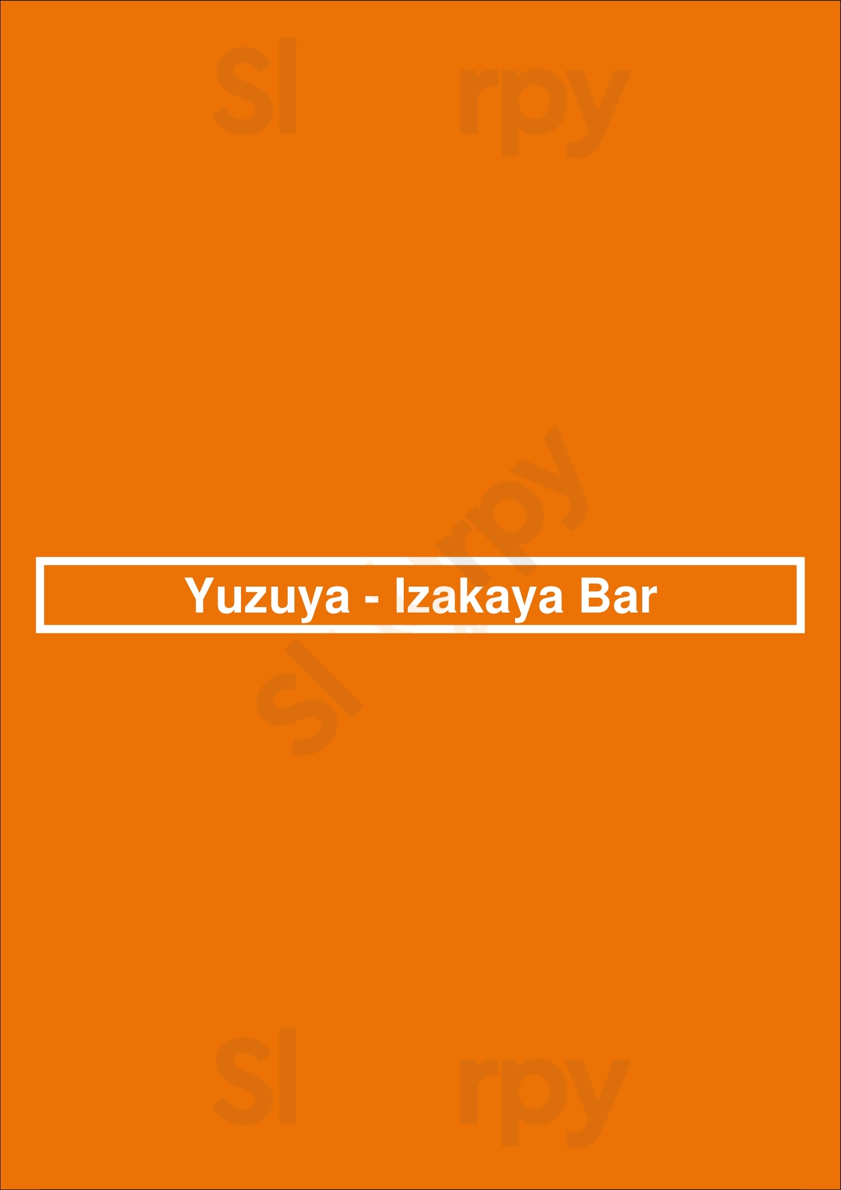 Yuzuya - Izakaya Bar Lyon Menu - 1