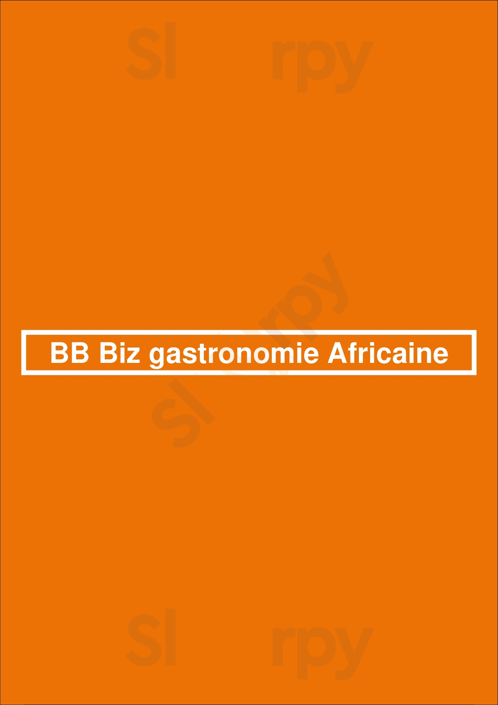 Bb Biz Gastronomie Africaine Lyon Menu - 1