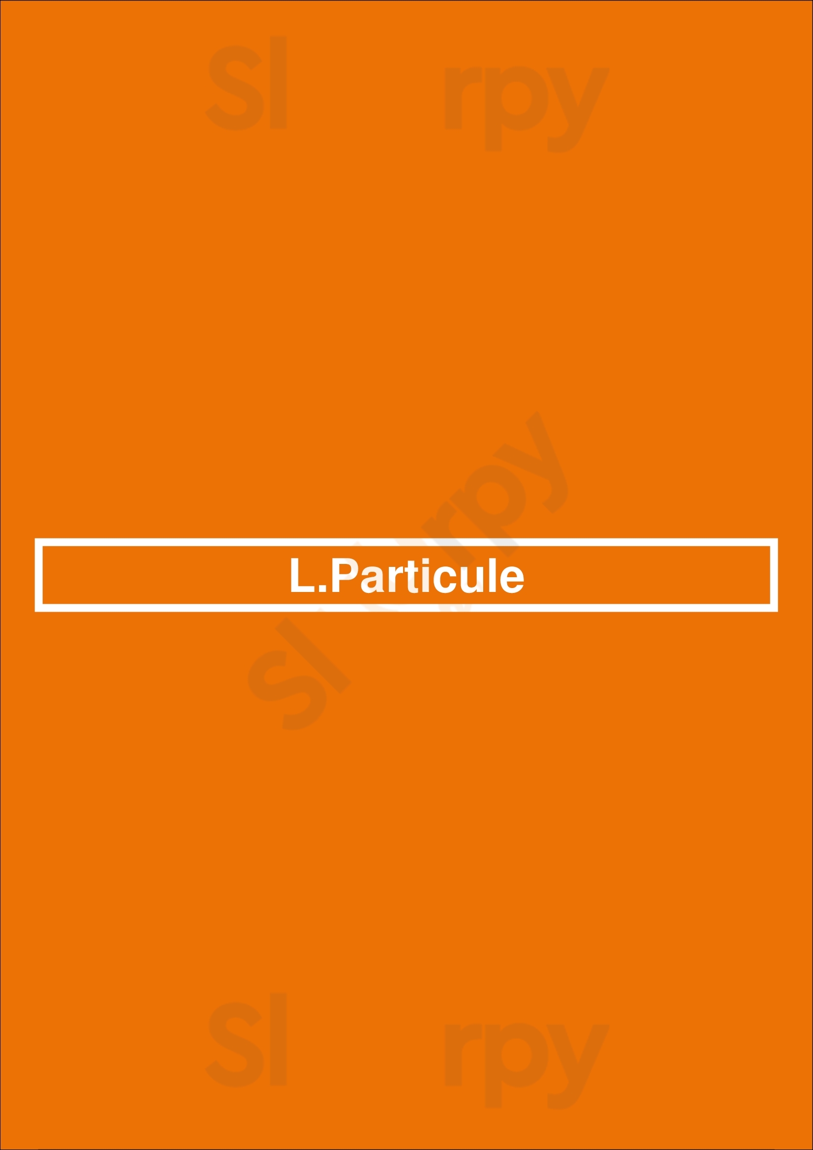 Lyon Particule Lyon Menu - 1