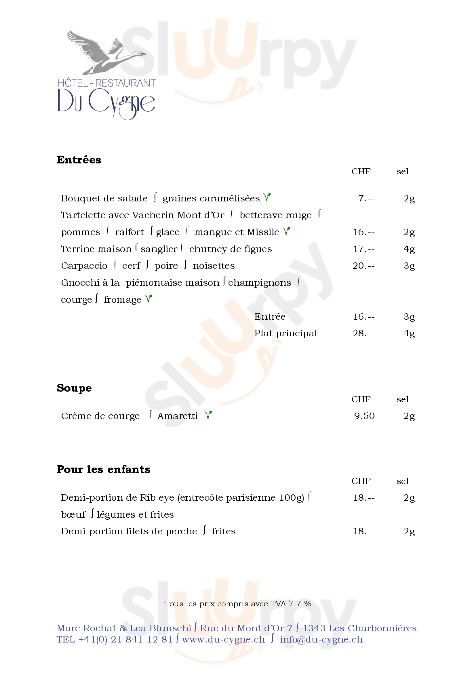 Le Terminus Charbonnières-les-Bains Menu - 1