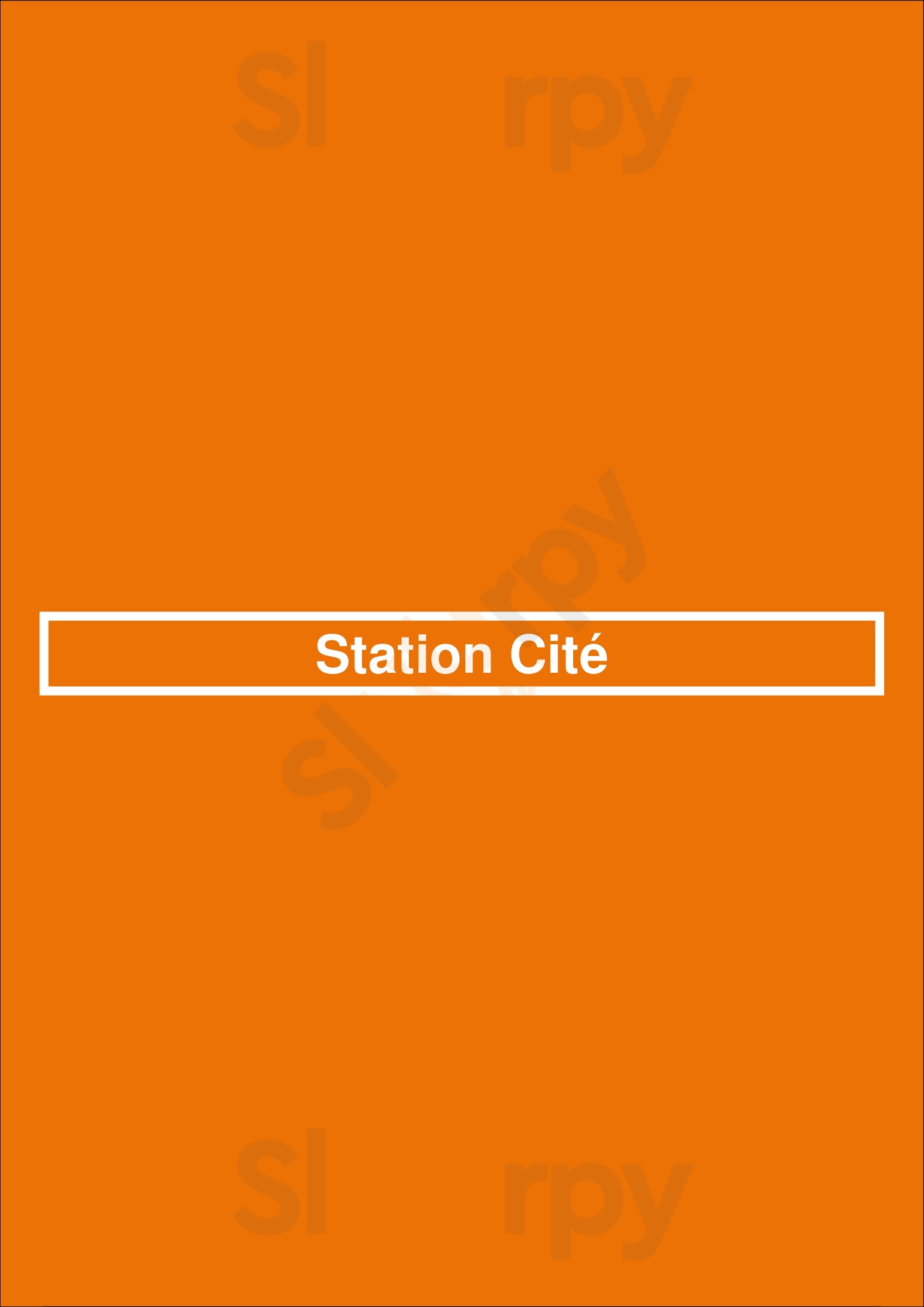 Station Cité Ville du Mans Menu - 1