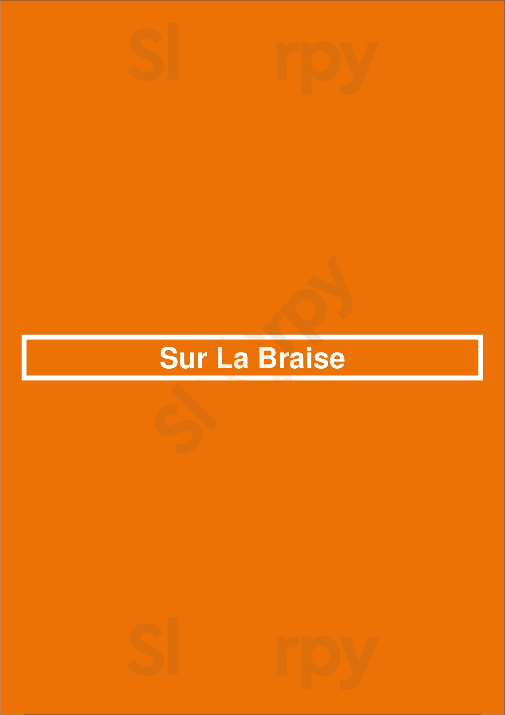 Sur La Braise Corse Menu - 1