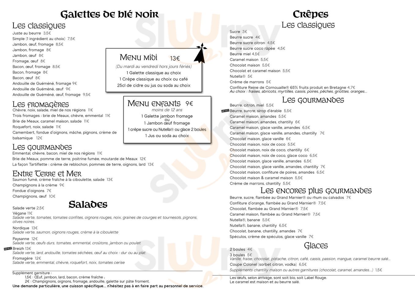 La Quimpéroise Collegien Menu - 1