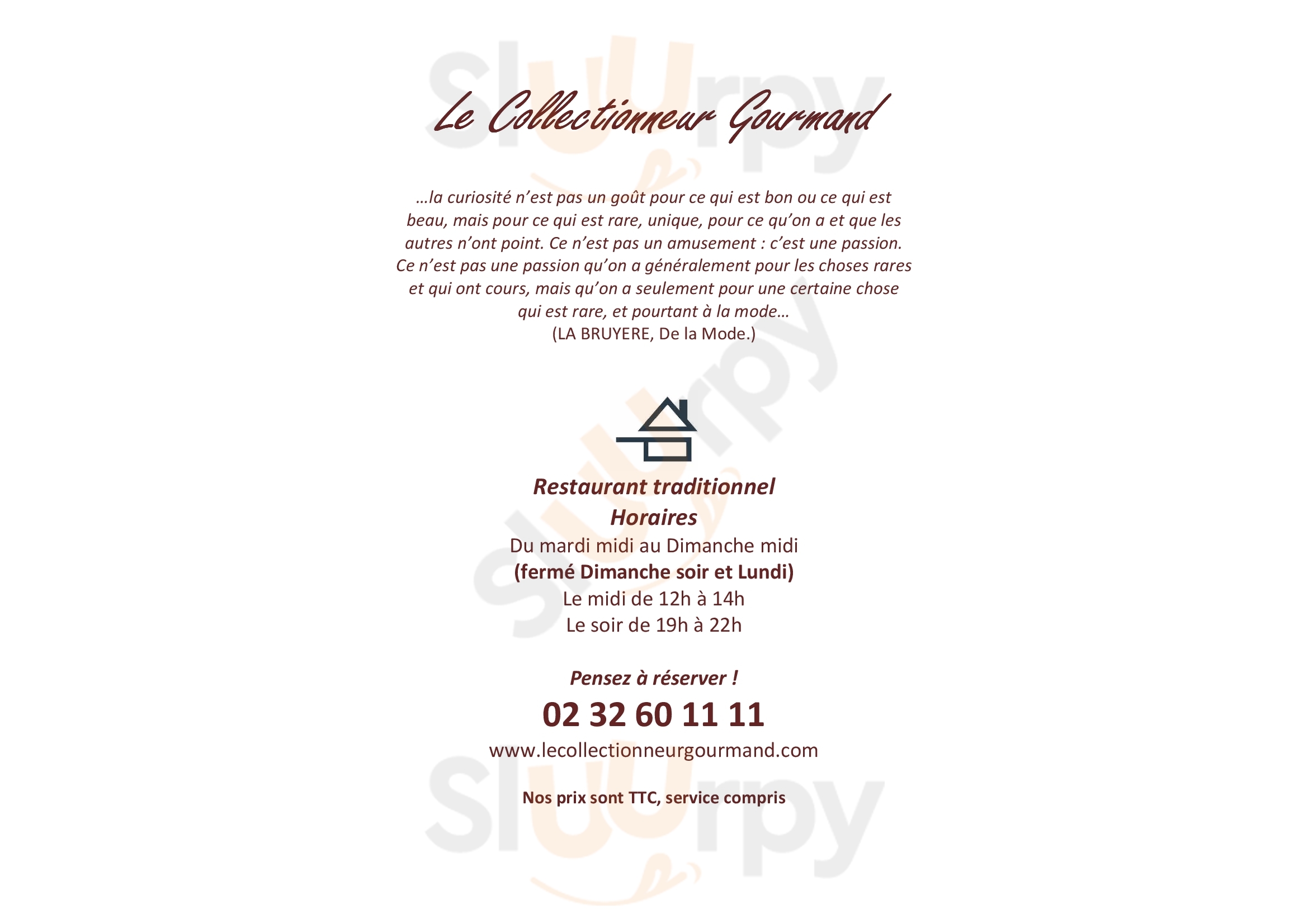 Le Collectionneur Gourmand Verneuil-sur-Avre Menu - 1