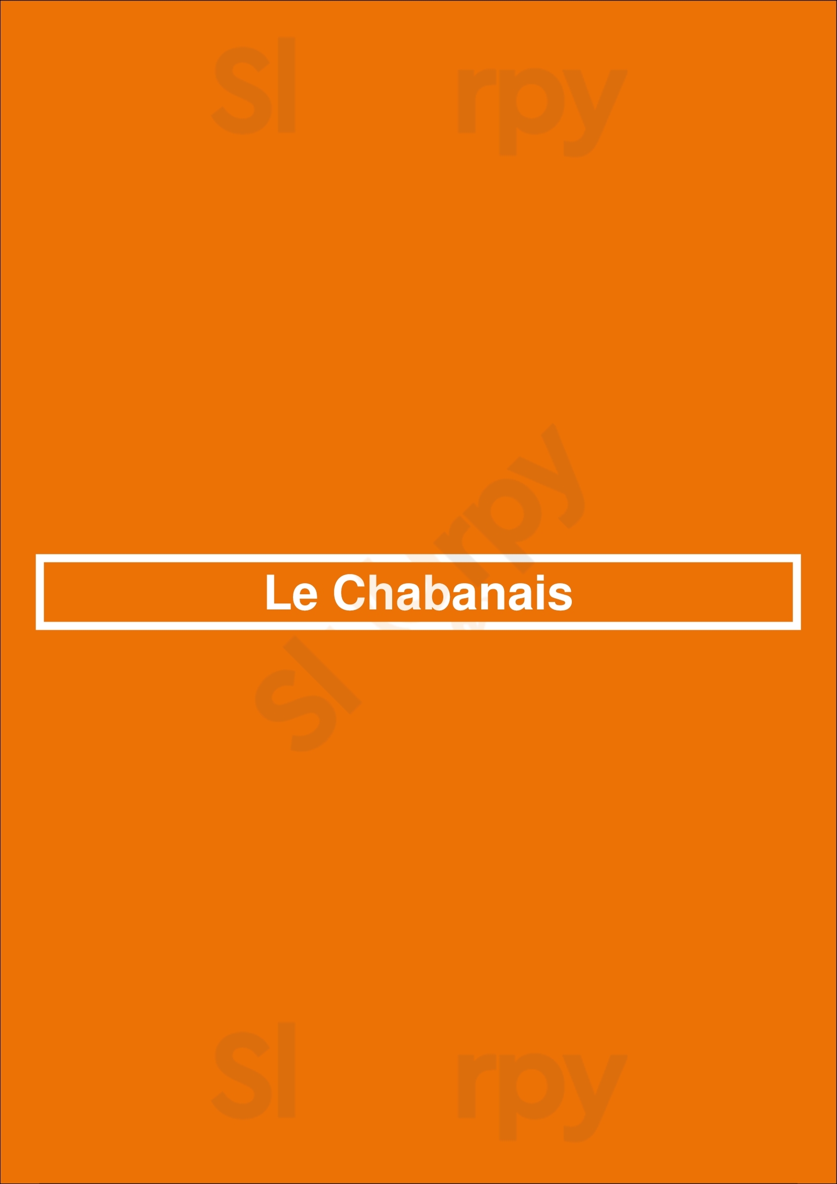 Le Chabanais Nîmes Menu - 1
