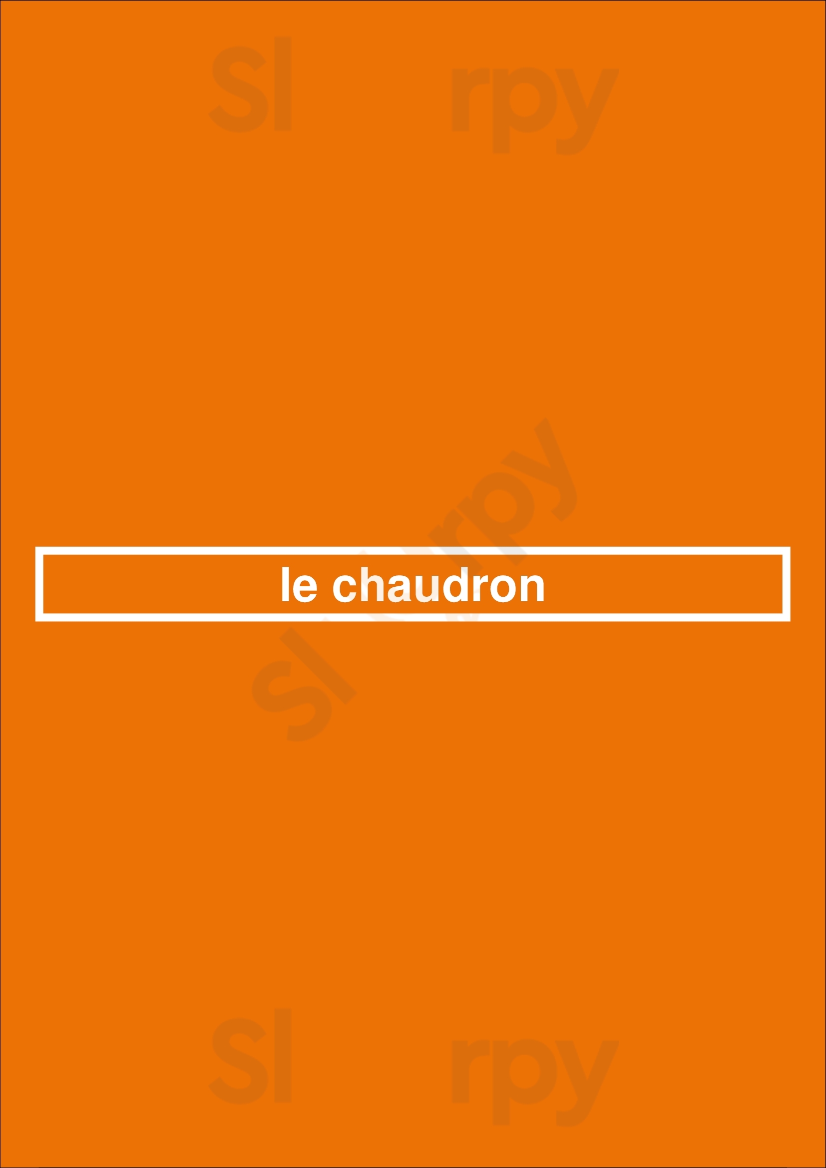 Le Chaudron Cité de Carcassonne Menu - 1