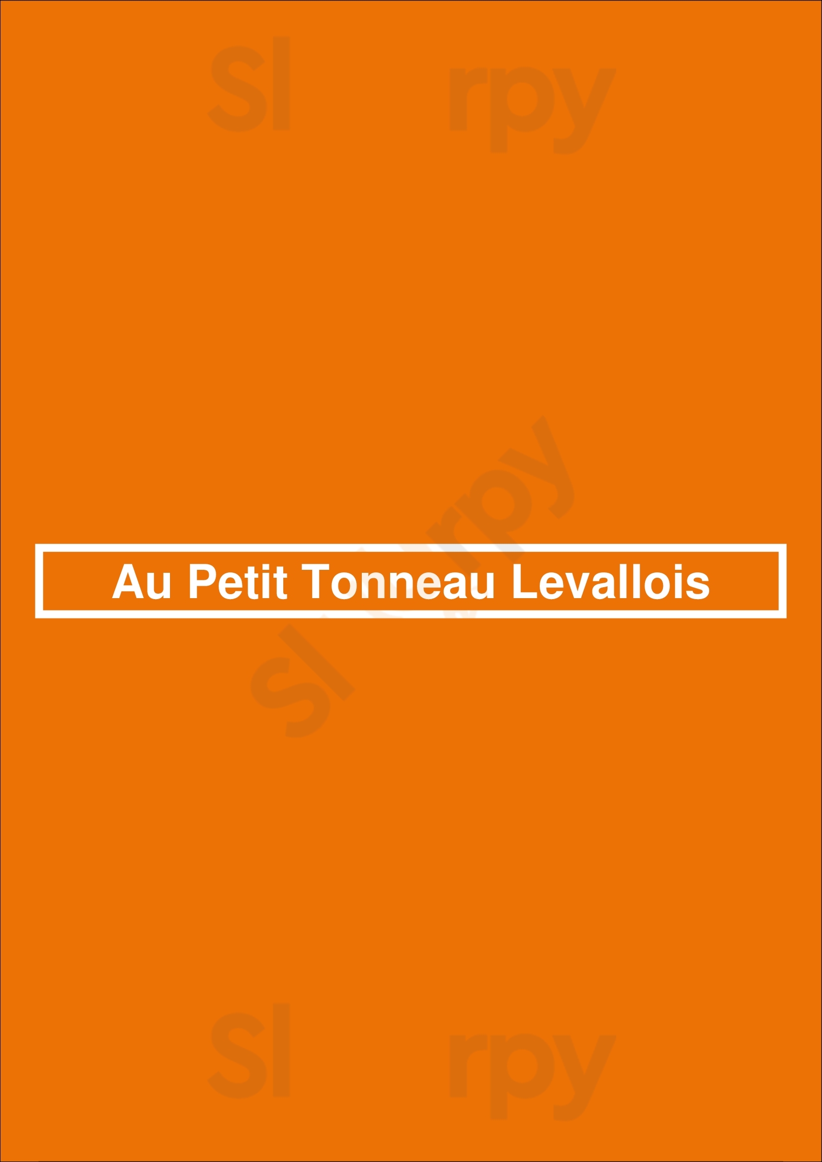 Au Petit Tonneau Levallois Levallois-Perret Menu - 1