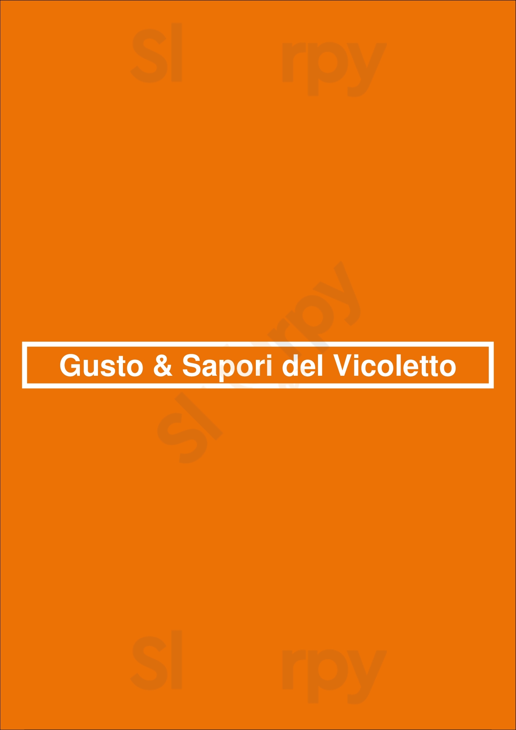Gusto & Sapori Del Vicoletto Menton Menu - 1