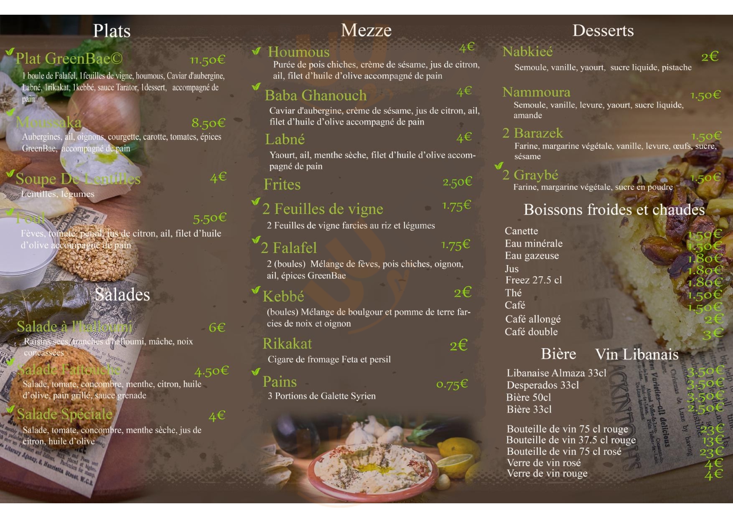 Greenbae Saint-Étienne Menu - 1