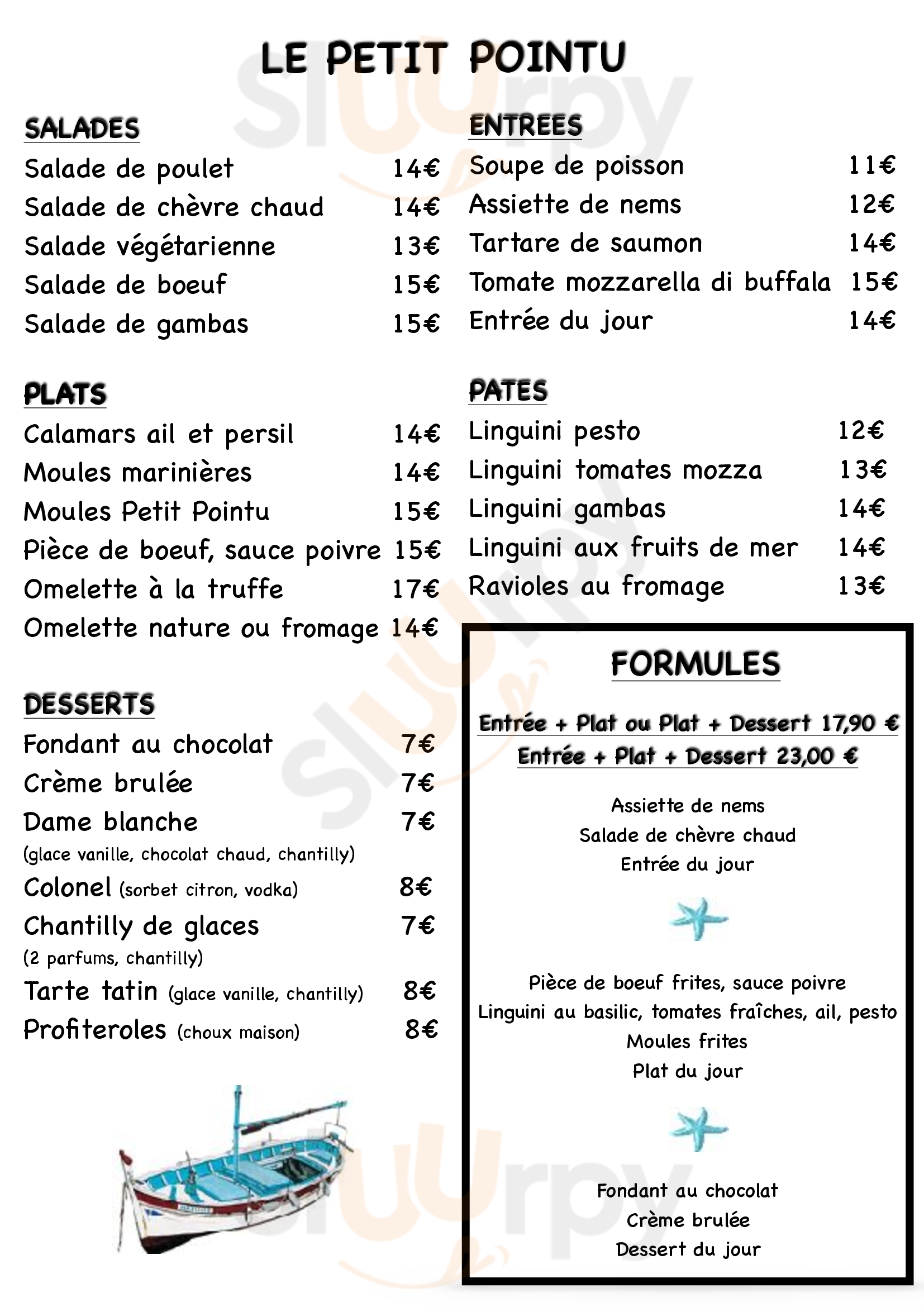 Le Petit Pointu Bar Restaurant Saint-Tropez Menu - 1