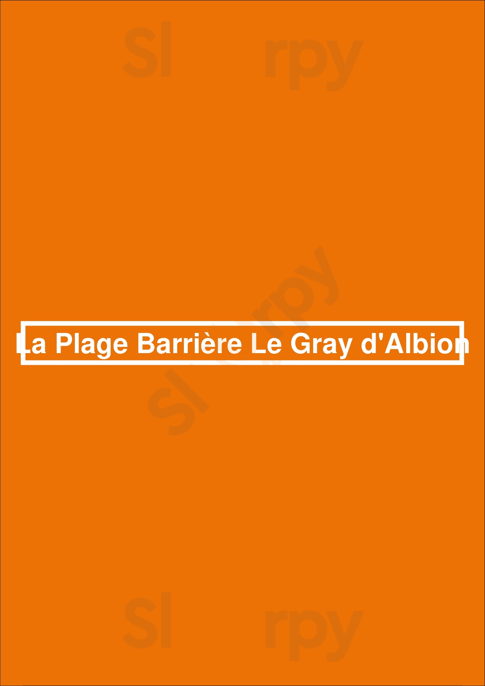 Mademoiselle Gray Plage Barrière Cannes Menu - 1