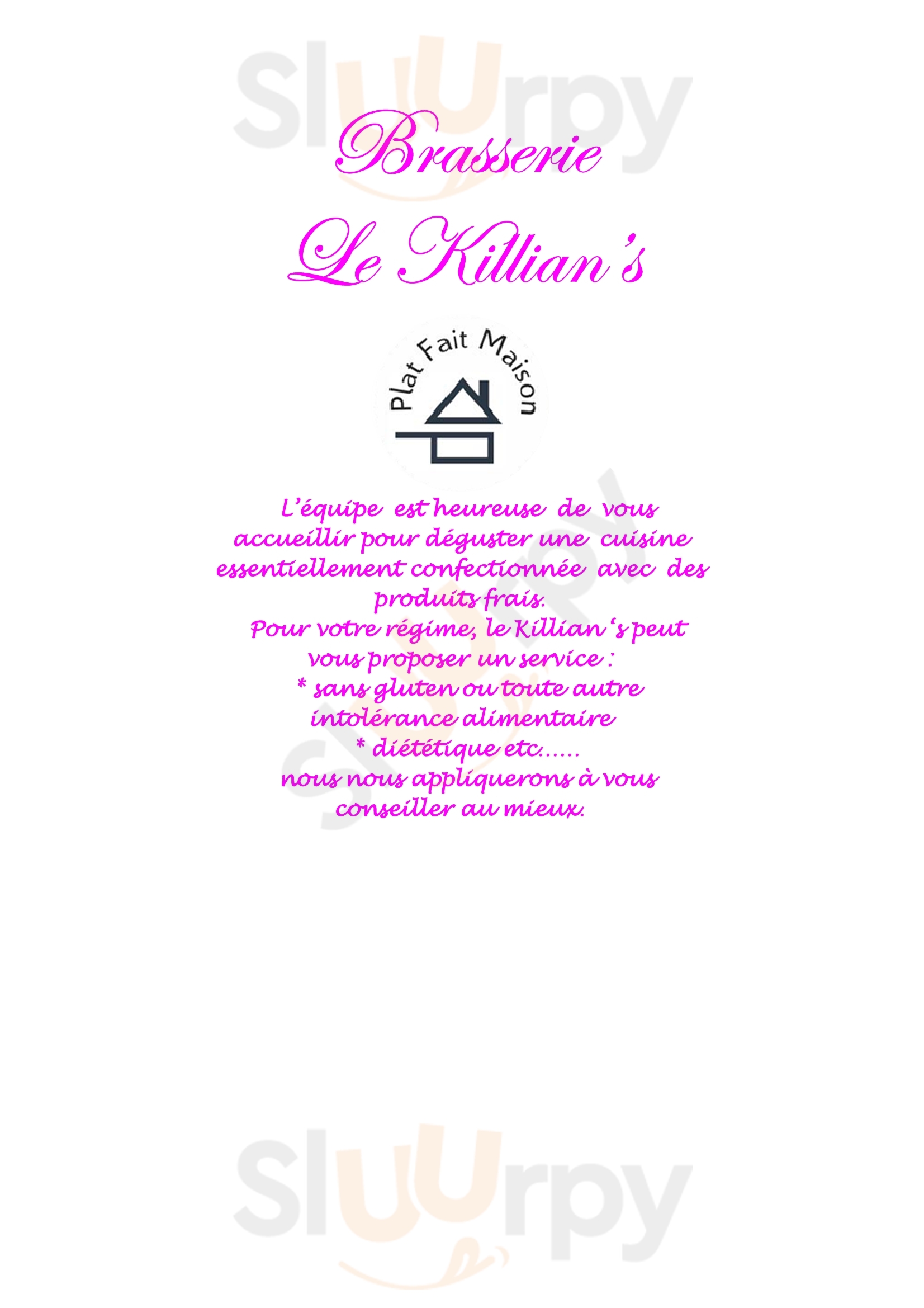 Le Killian's Arles Menu - 1