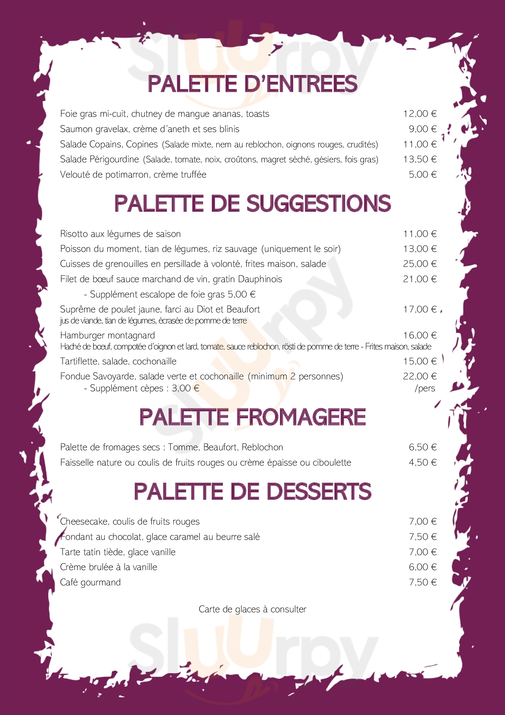 Copains, Copines - Bar Et Restaurant Chambéry Menu - 1