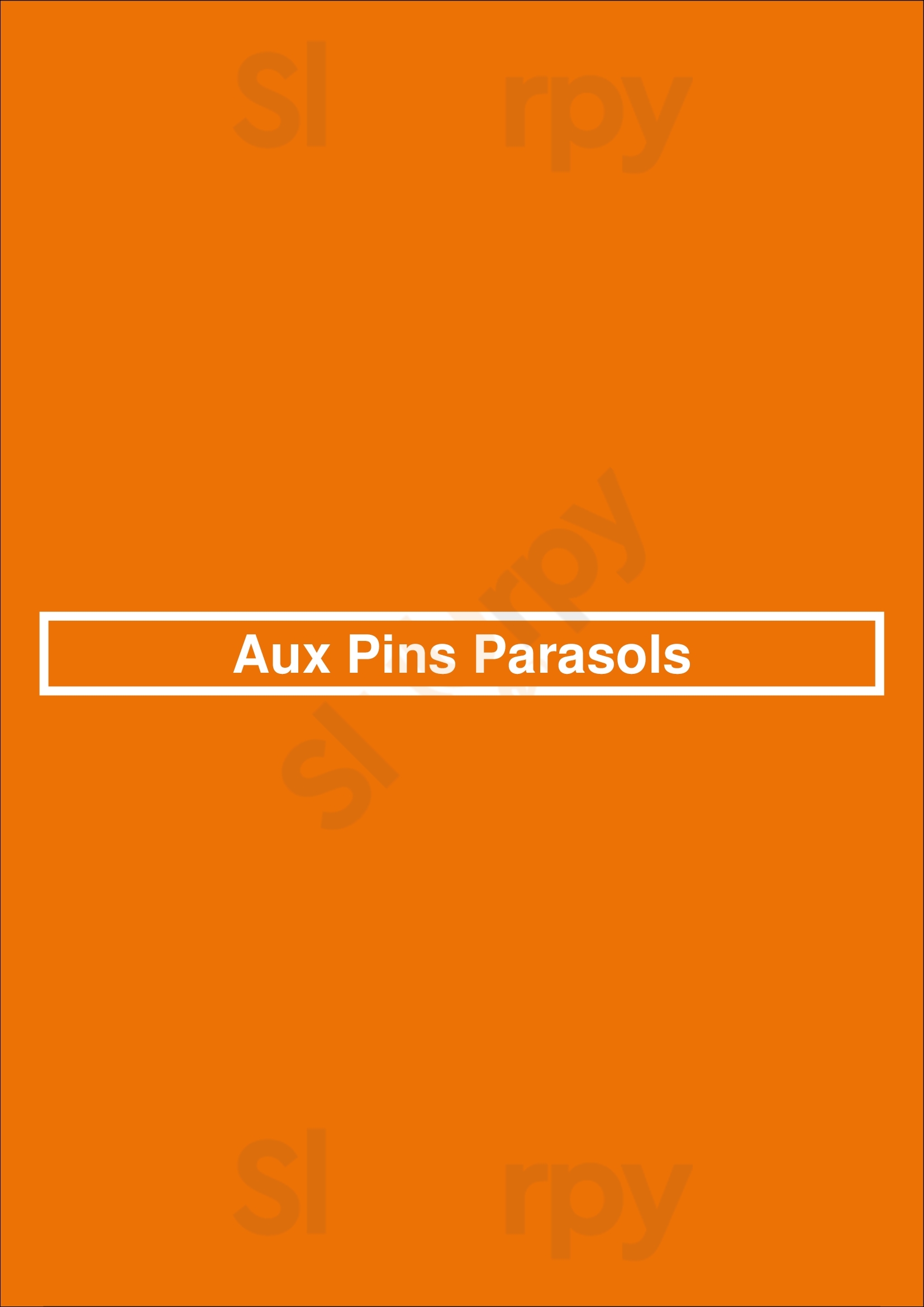 Aux Pins Parasols Narbonne Menu - 1