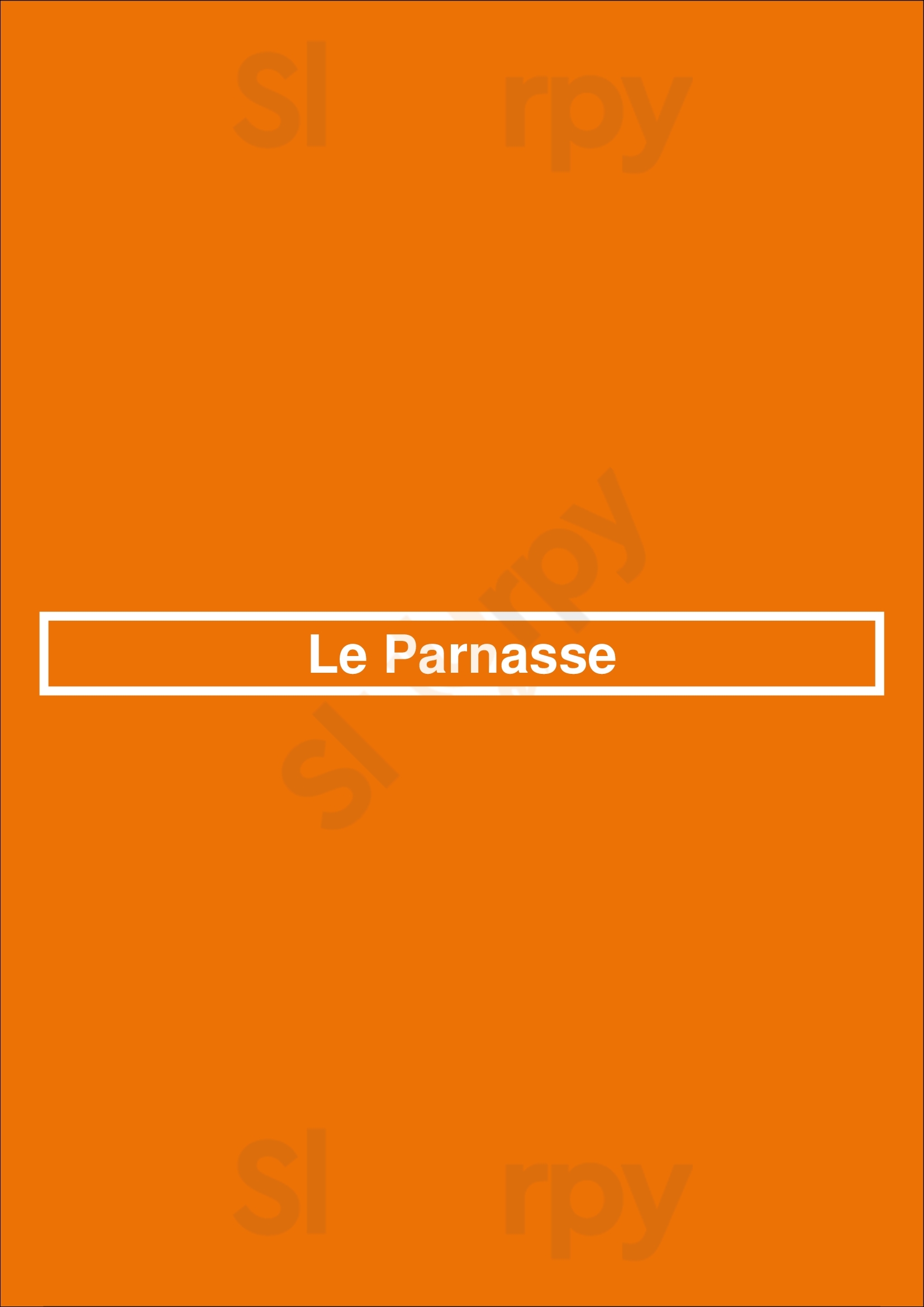 Le Parnasse Versailles Menu - 1