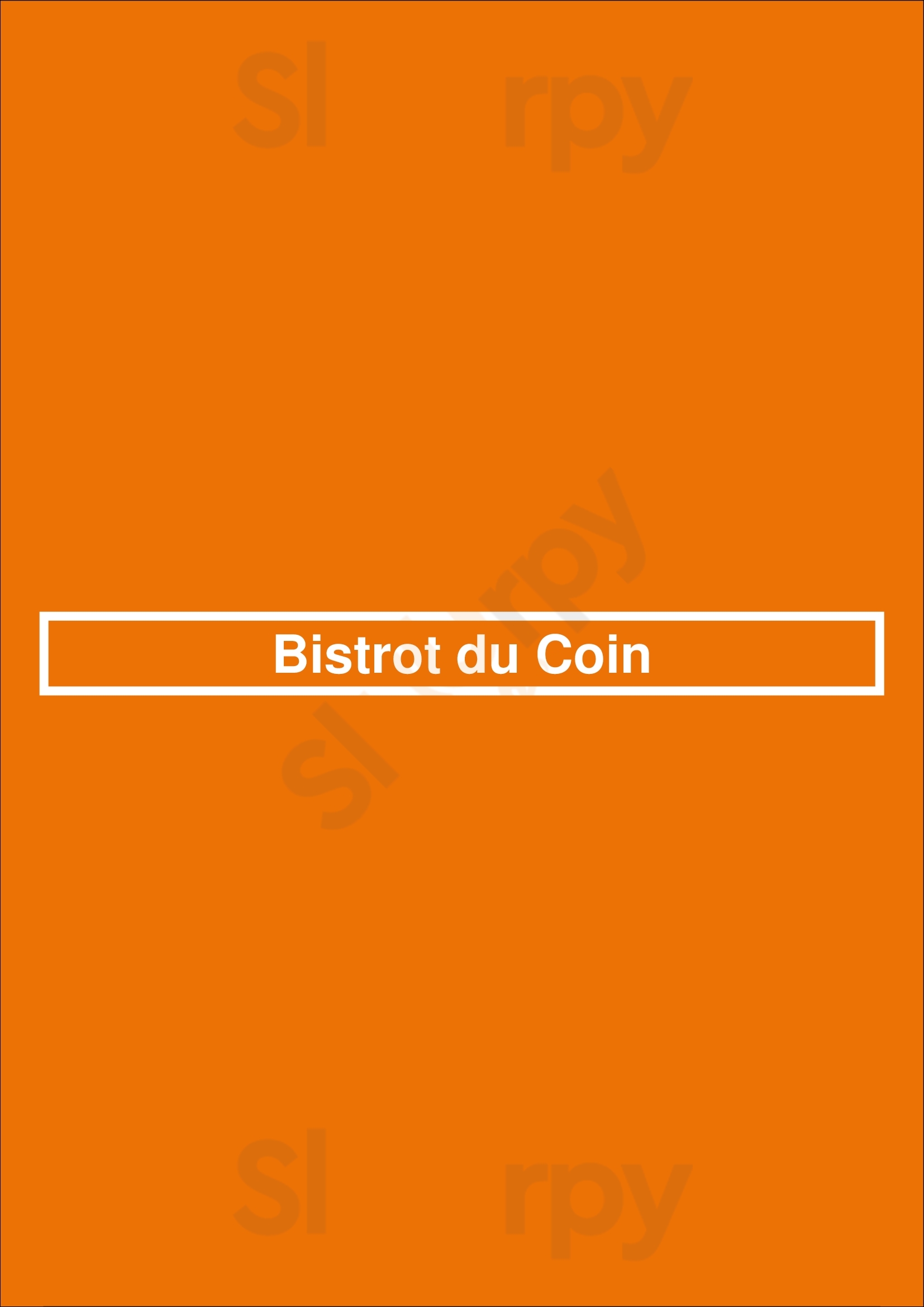 Bistrot Du Coin Levallois-Perret Menu - 1