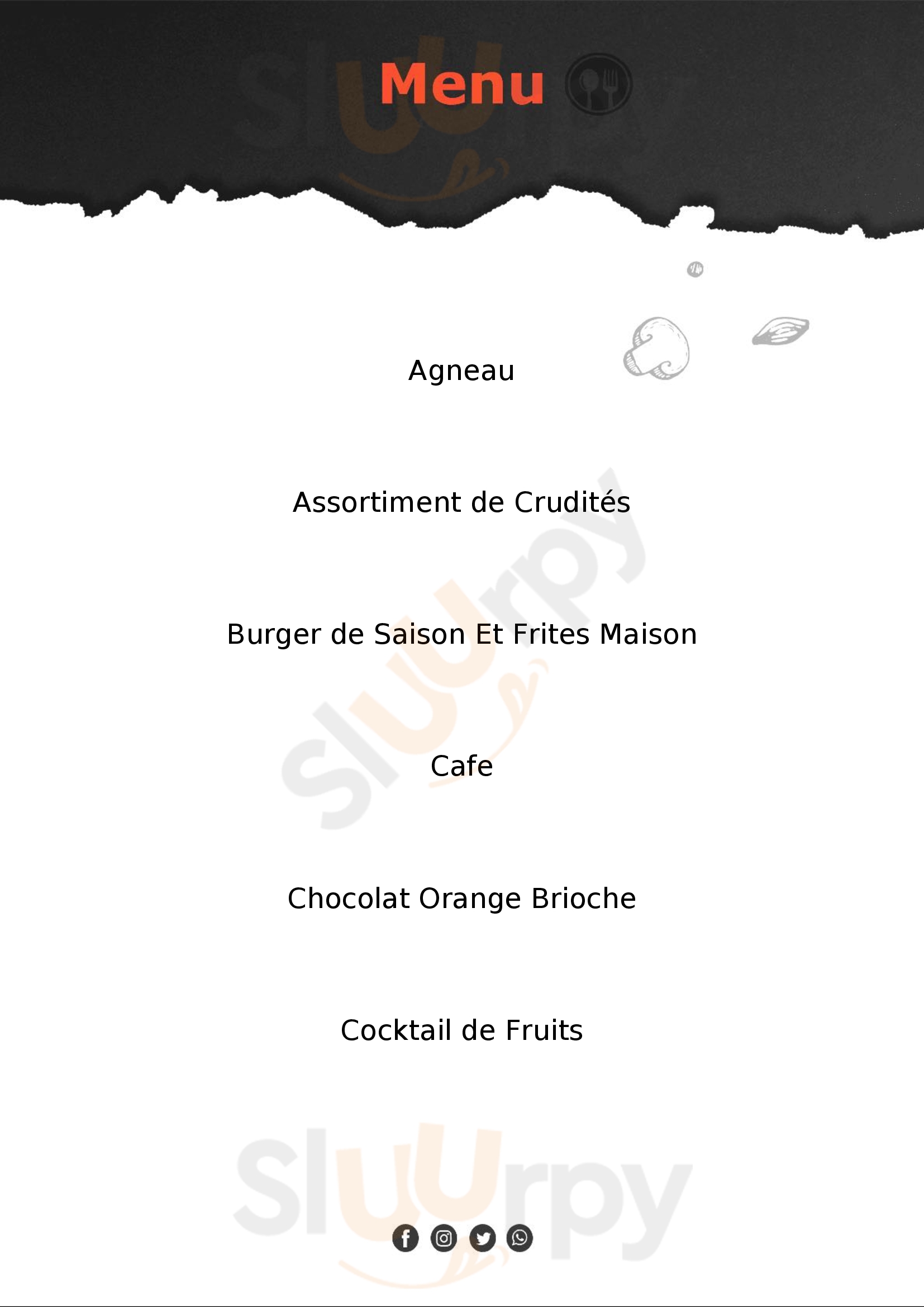 L'atelier Poitiers Menu - 1