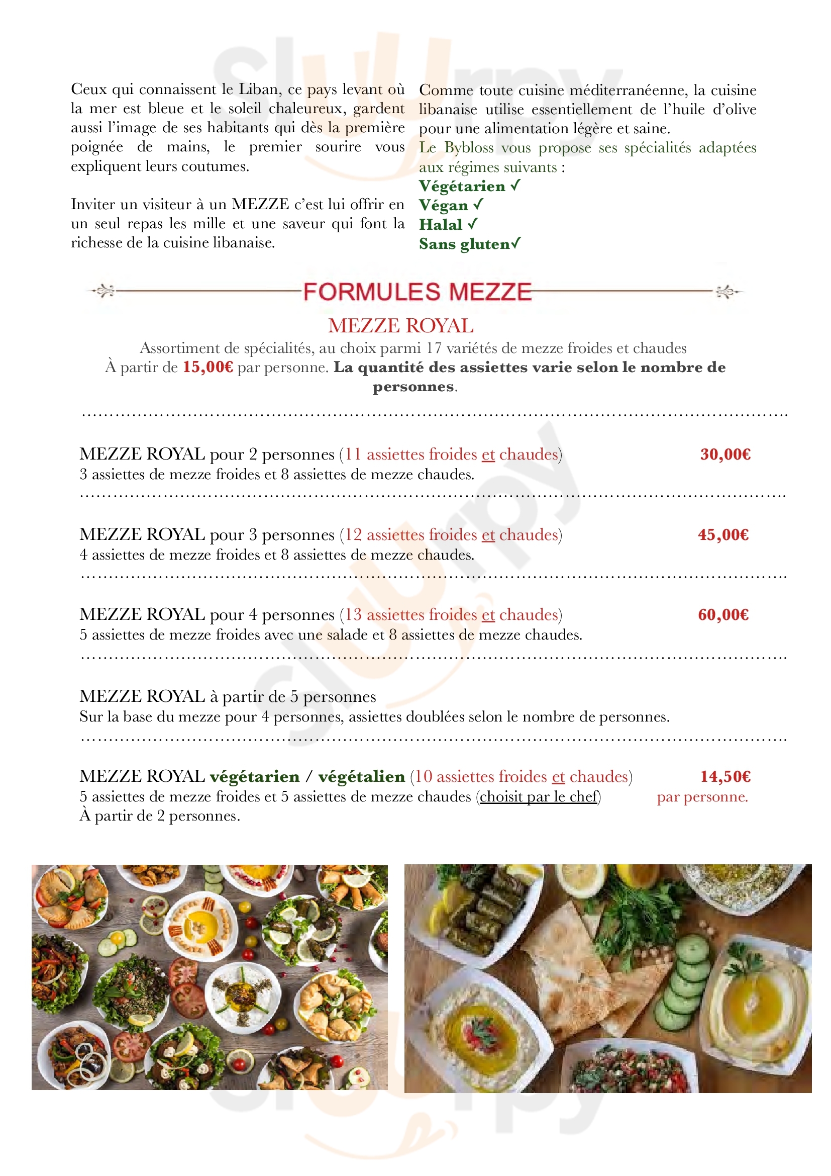 Le Bybloss Rennes Menu - 1