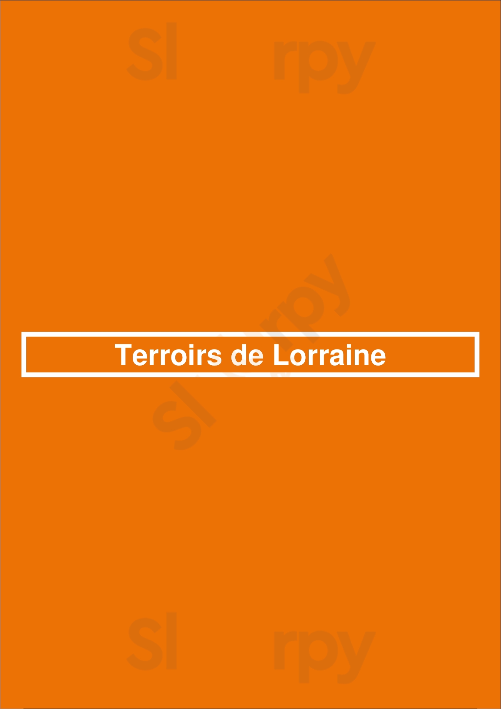 Terroirs De Lorraine Metz Menu - 1