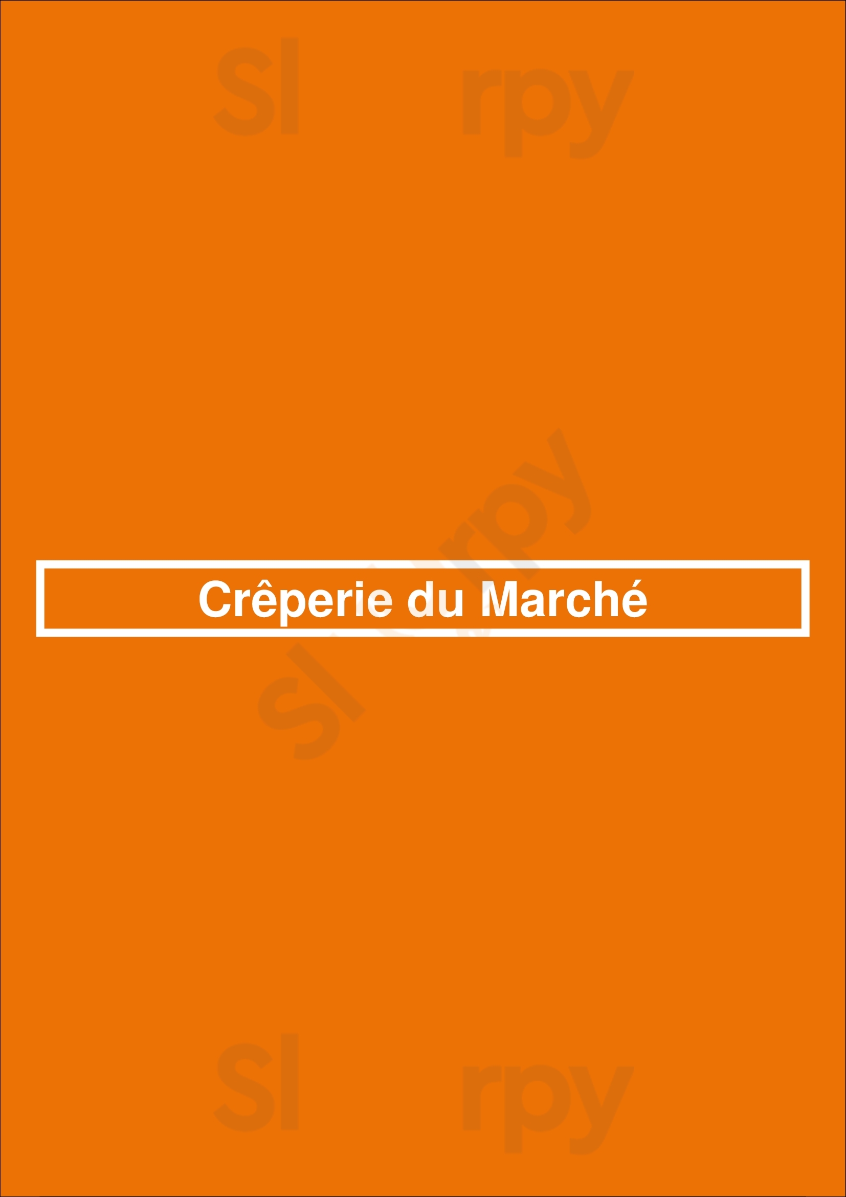 Crêperie Du Marché Saint-Malo Menu - 1