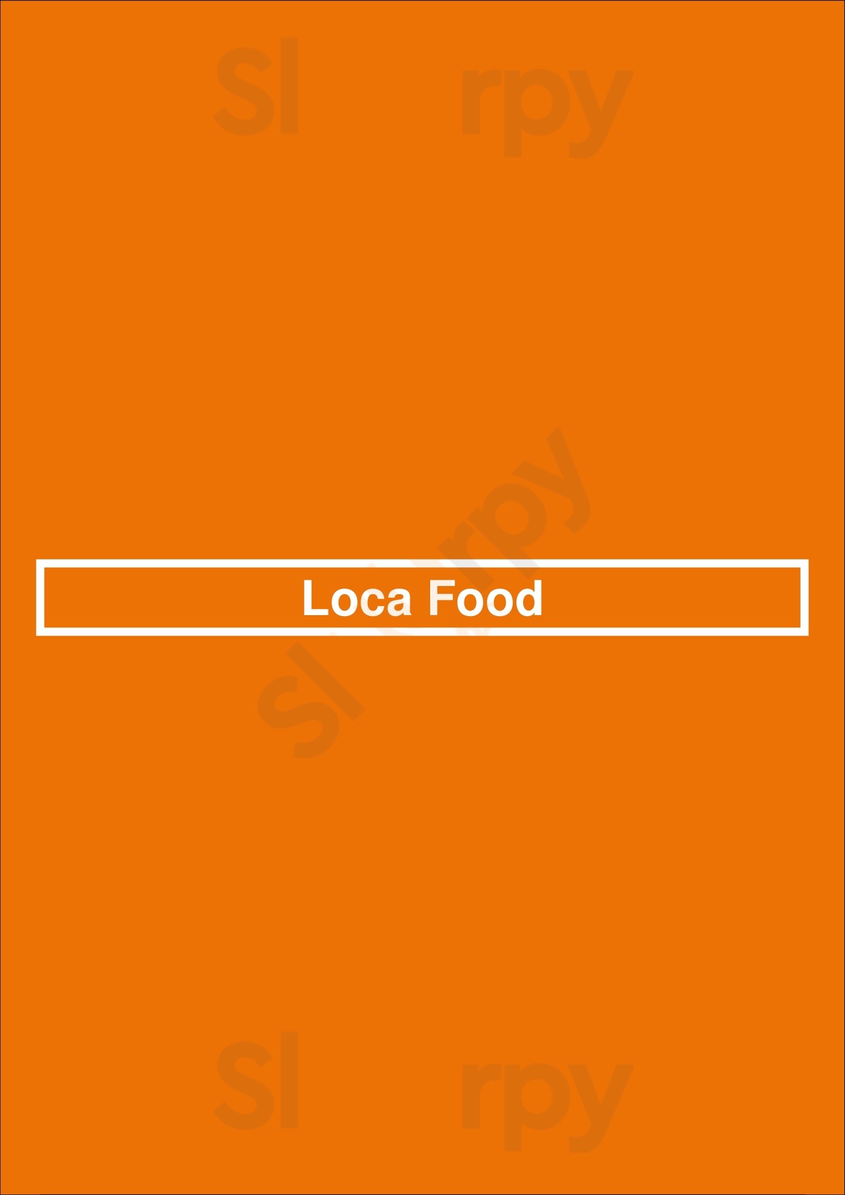Loca Food Nîmes Menu - 1