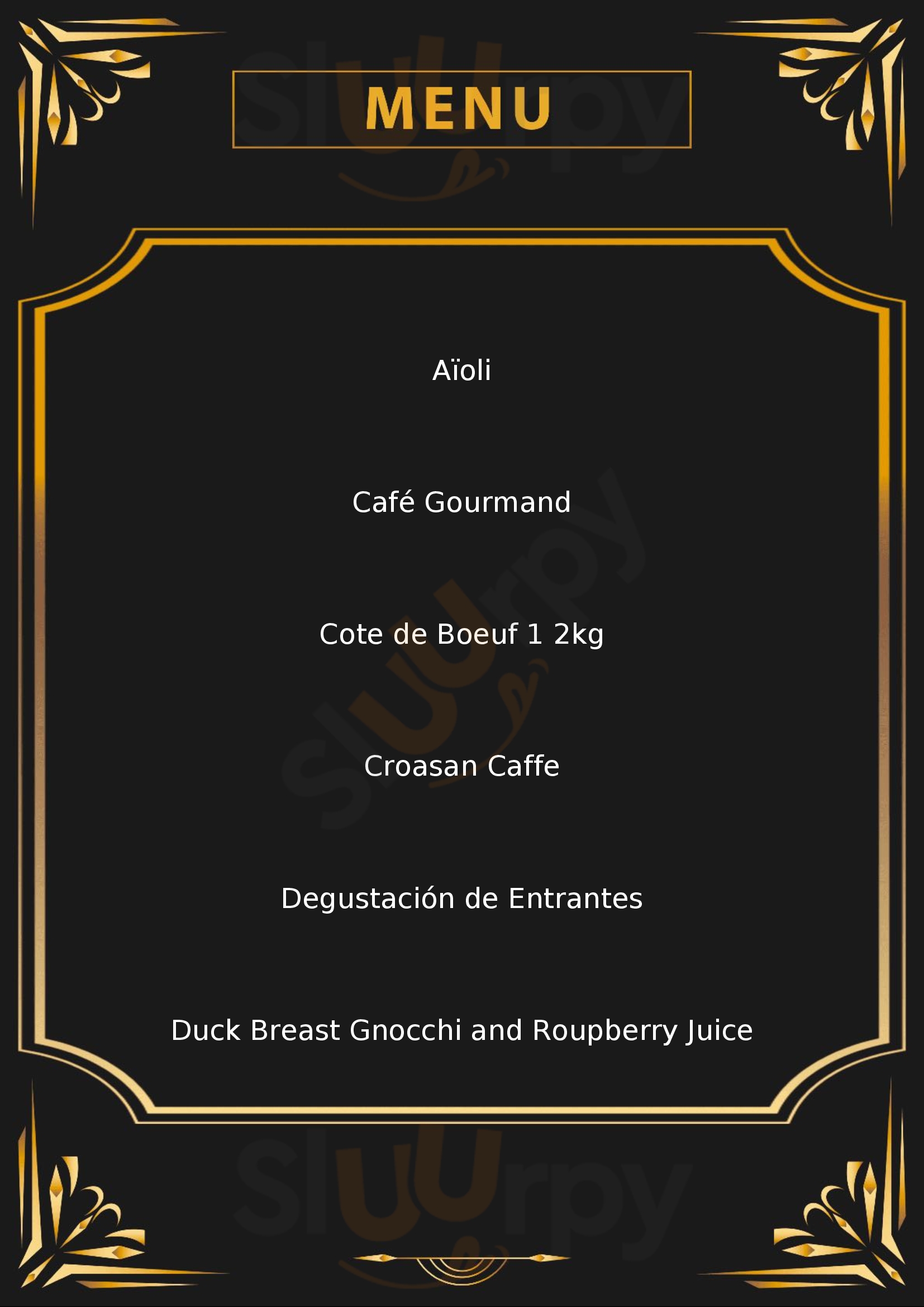 Le Bénitier Cannes Menu - 1