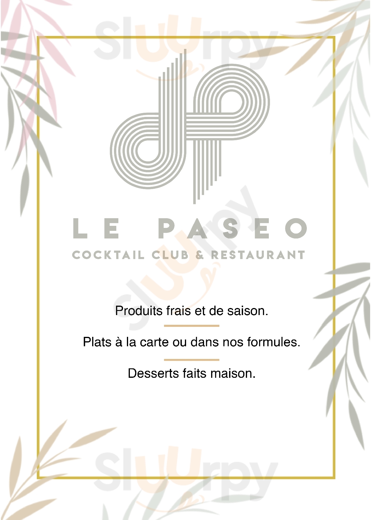 Le Paseo - Cocktail Club & Food La Grande Motte Menu - 1