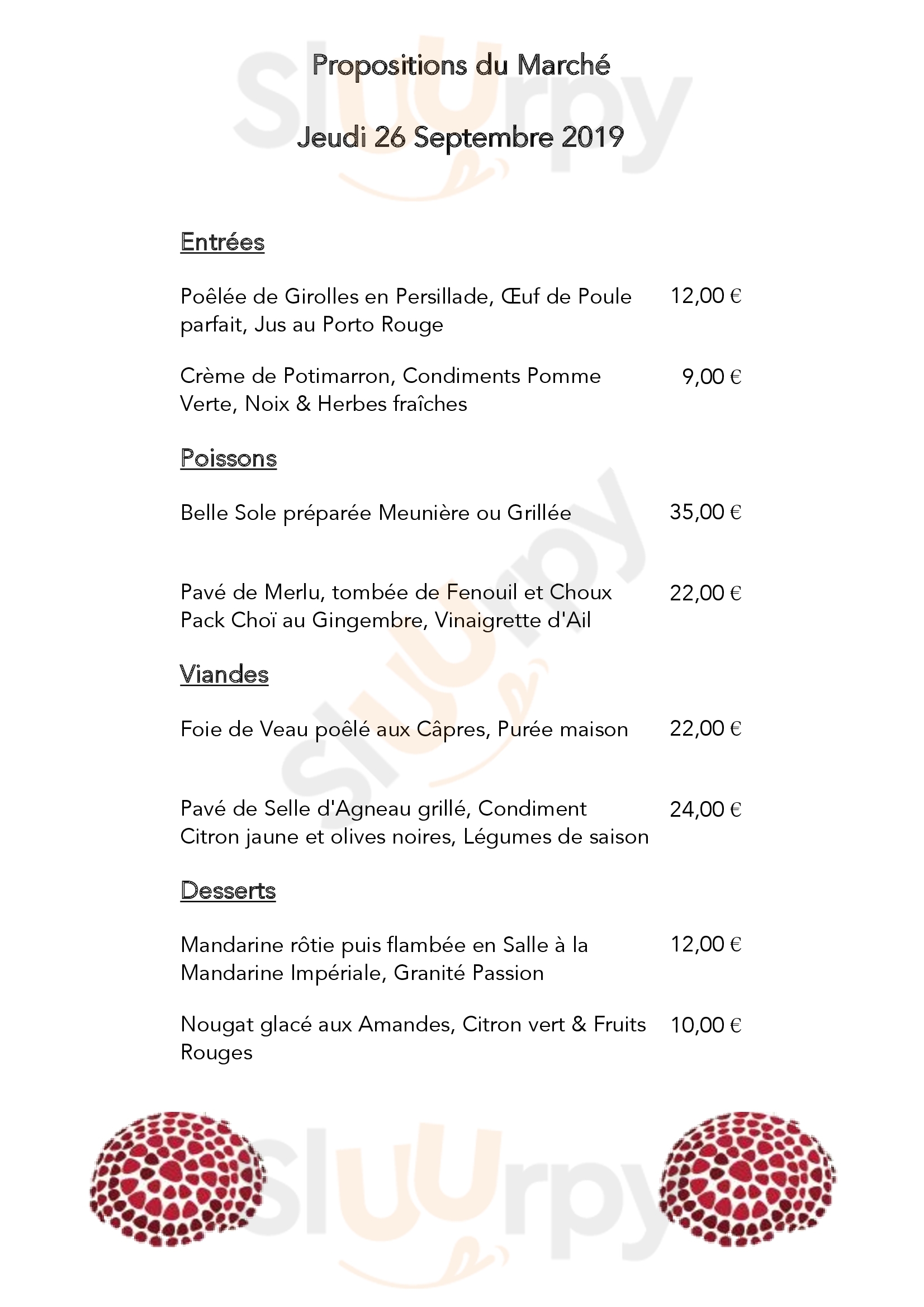 L'escargot Valenciennes Menu - 1