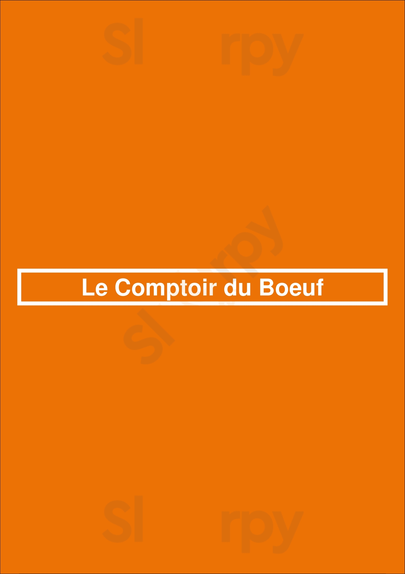 Le Comptoir Du Boeuf Reims Menu - 1