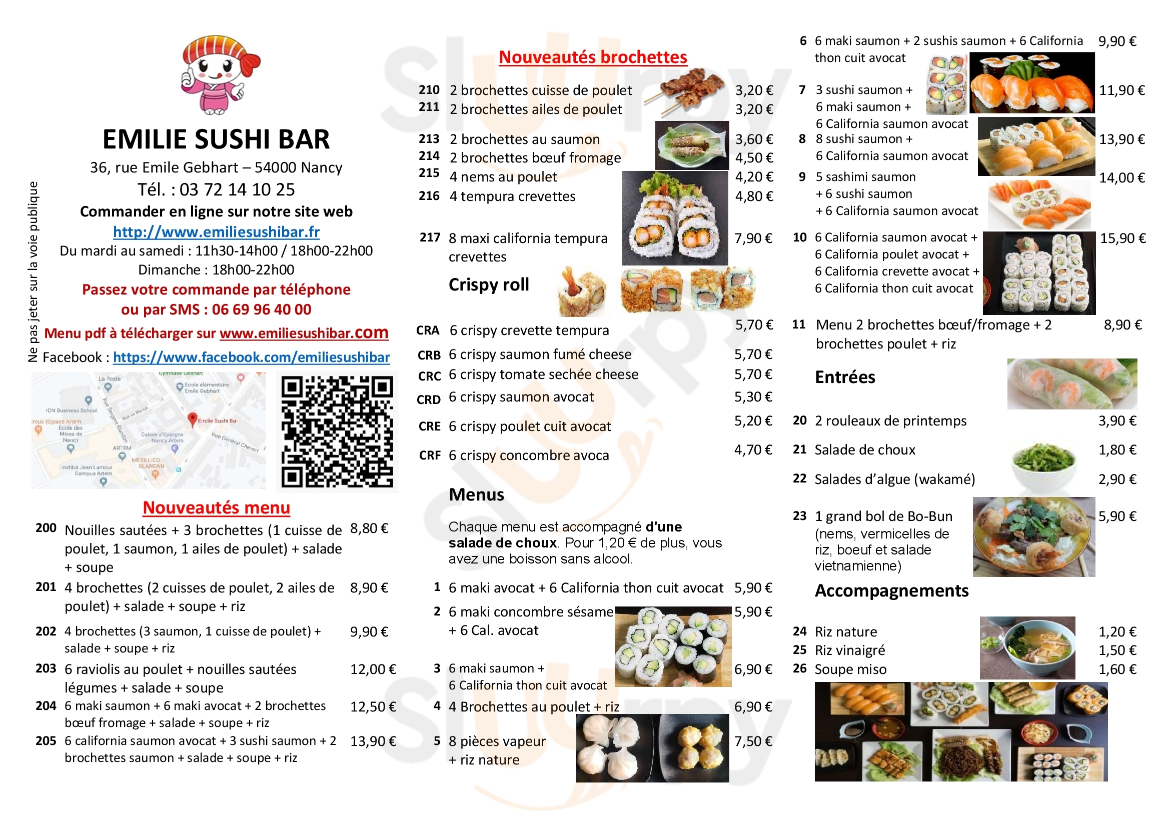 Emilie Sushi Bar Nancy Menu - 1