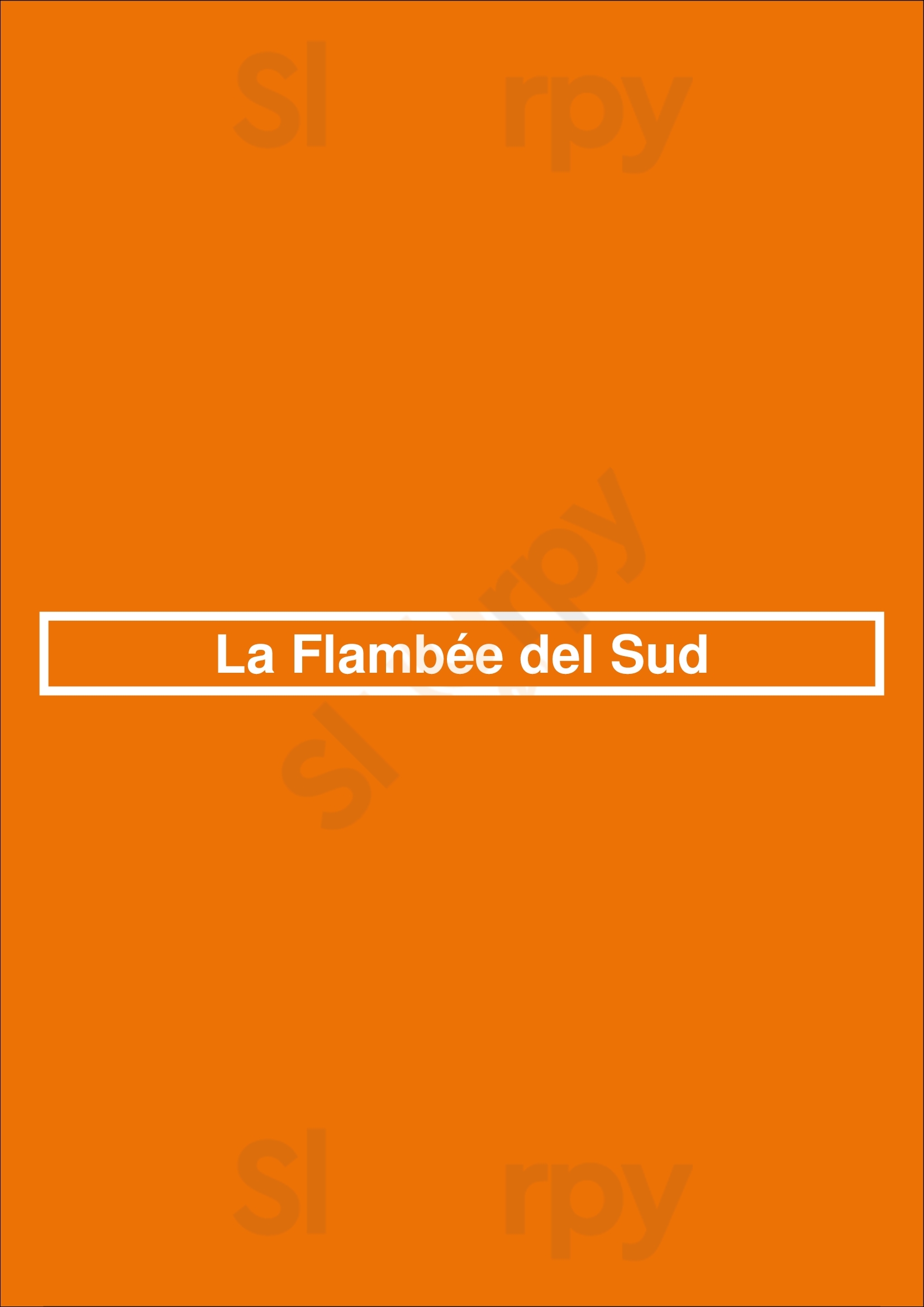 La Flambée Del Sud Béziers Menu - 1