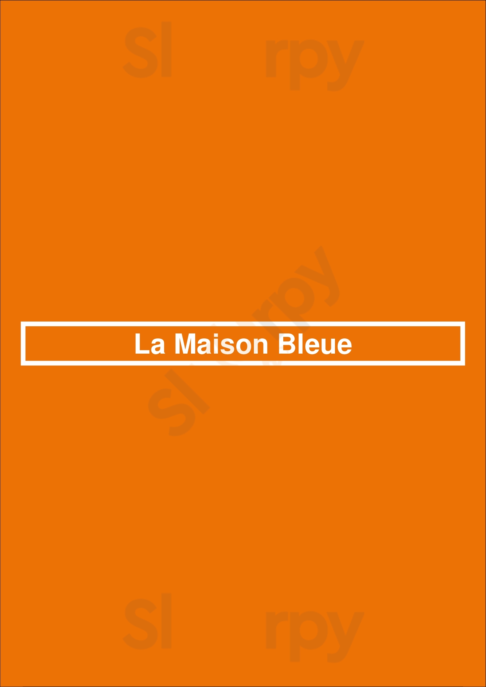 La Maison Bleue Clermont-Ferrand Menu - 1