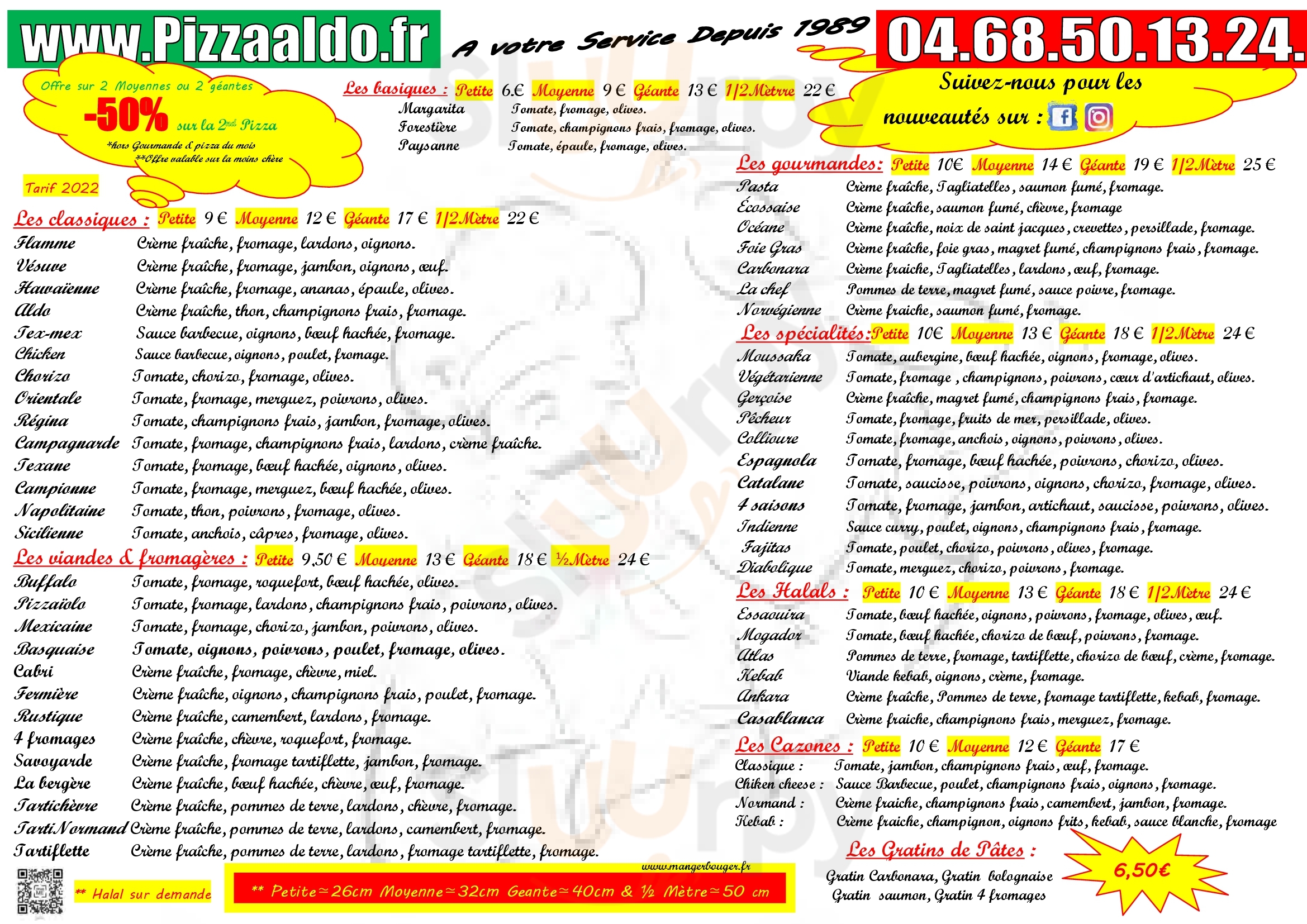 Pizza Aldo Perpignan Menu - 1