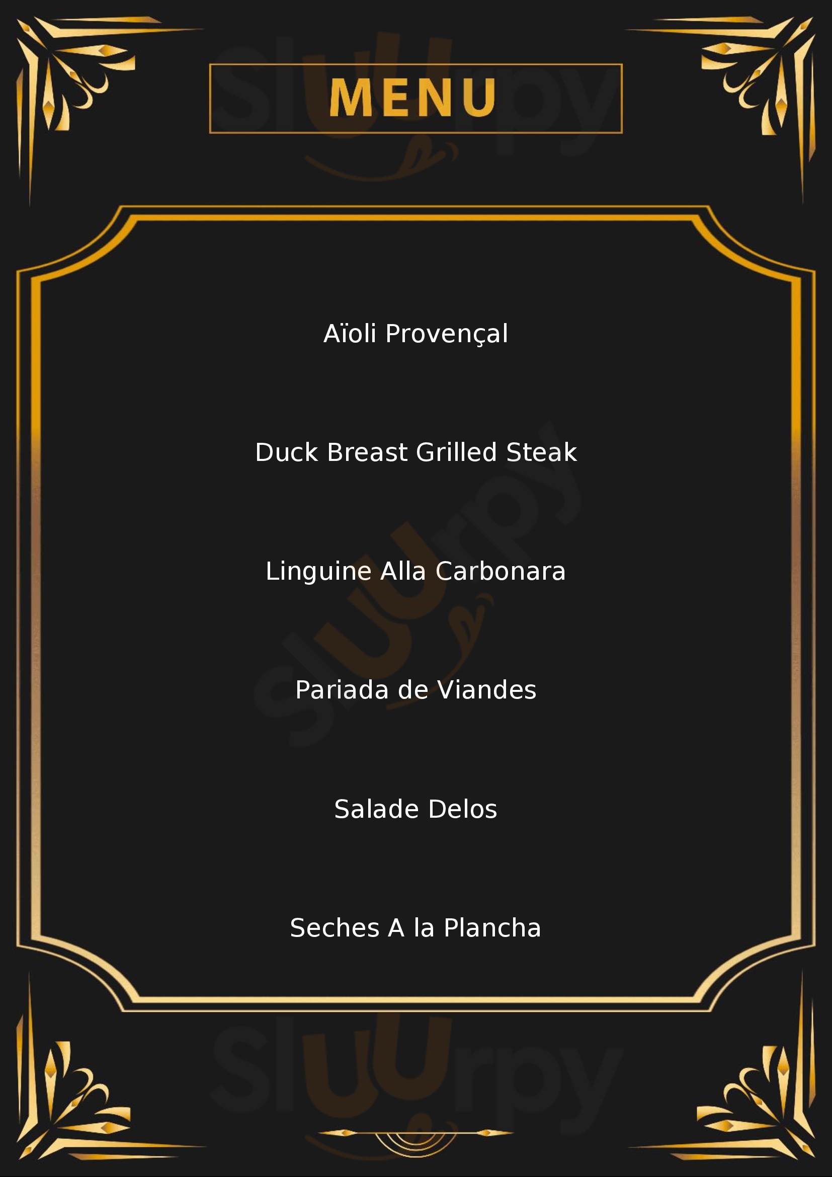 Le Delos La Grande Motte Menu - 1