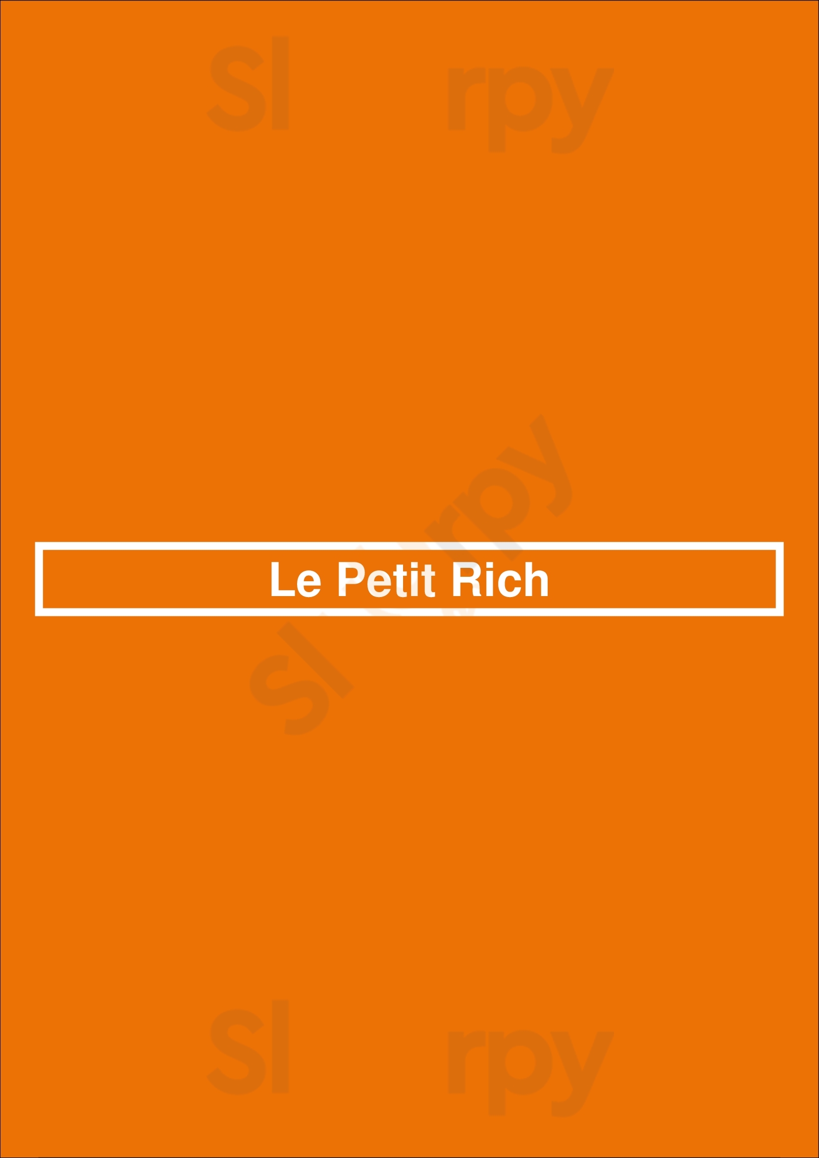 Le Petit Rich Boulogne-Billancourt Menu - 1