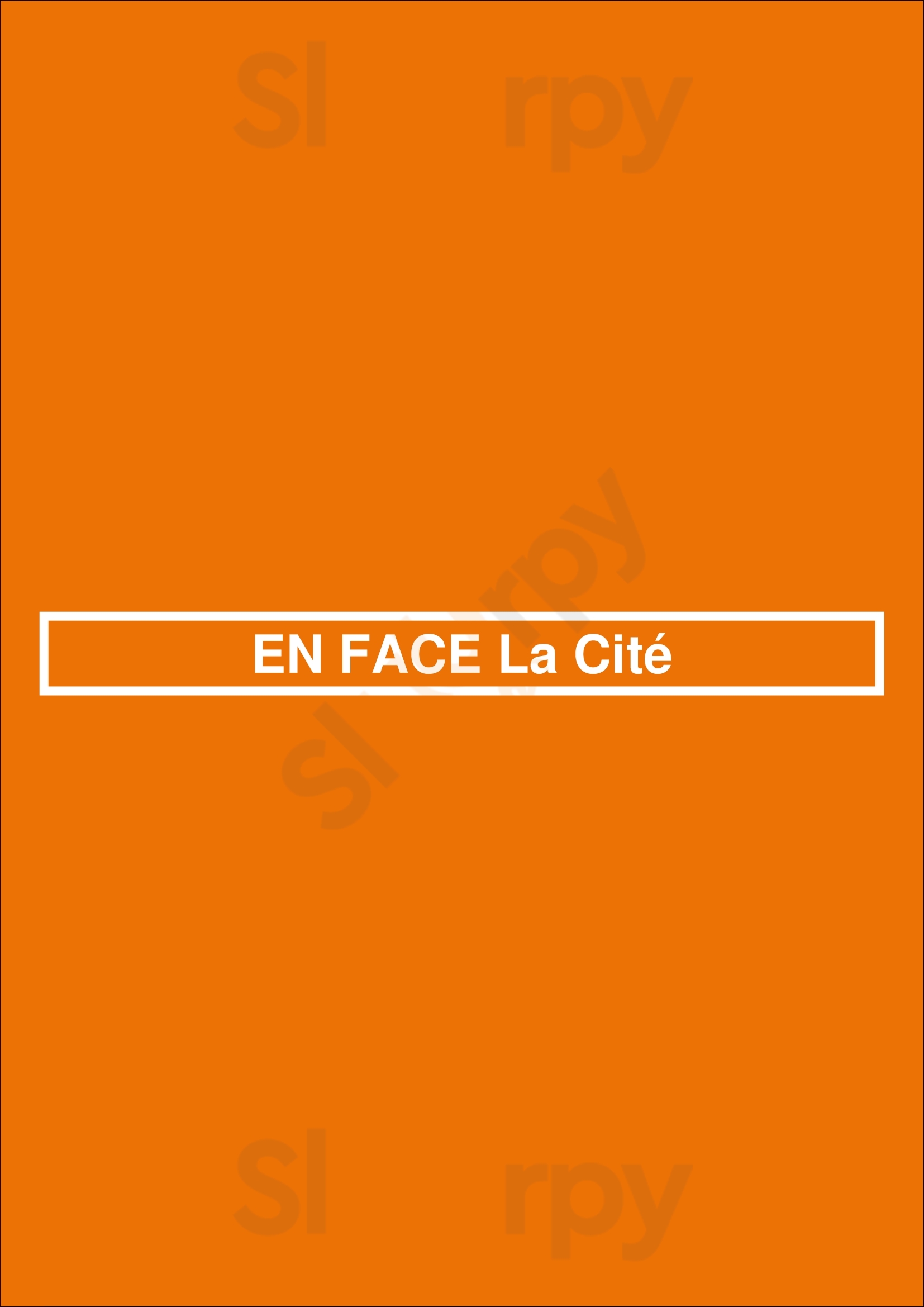 En Face La Cité Dijon Menu - 1