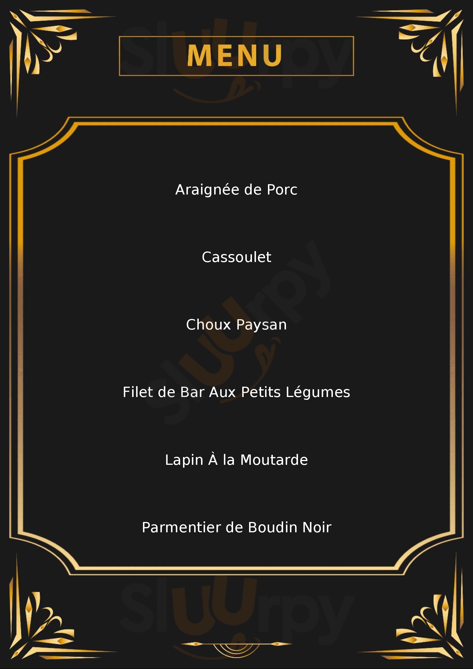 Le Beauregard Nancy Menu - 1