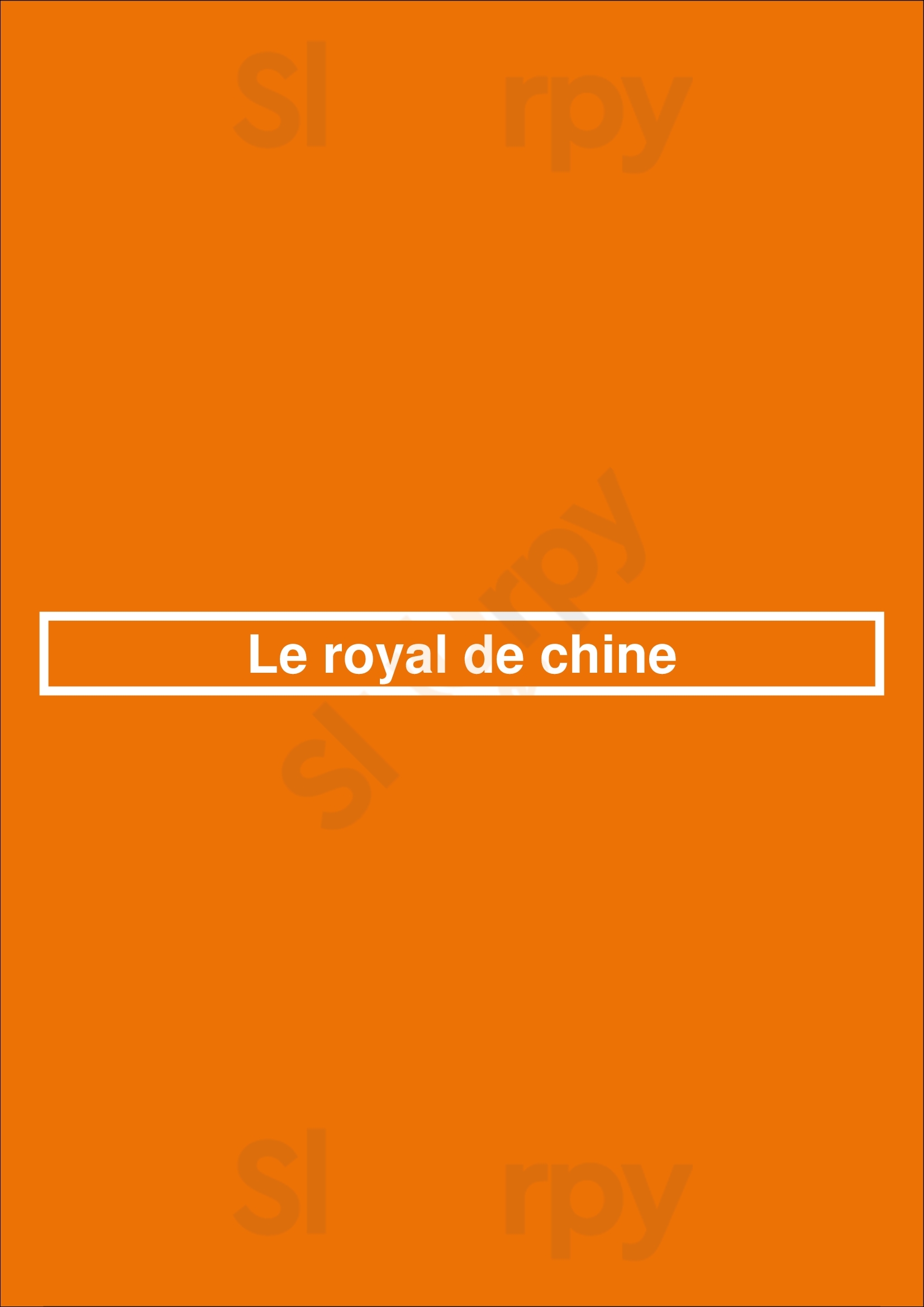 Le Royal De Chine Cannes Menu - 1