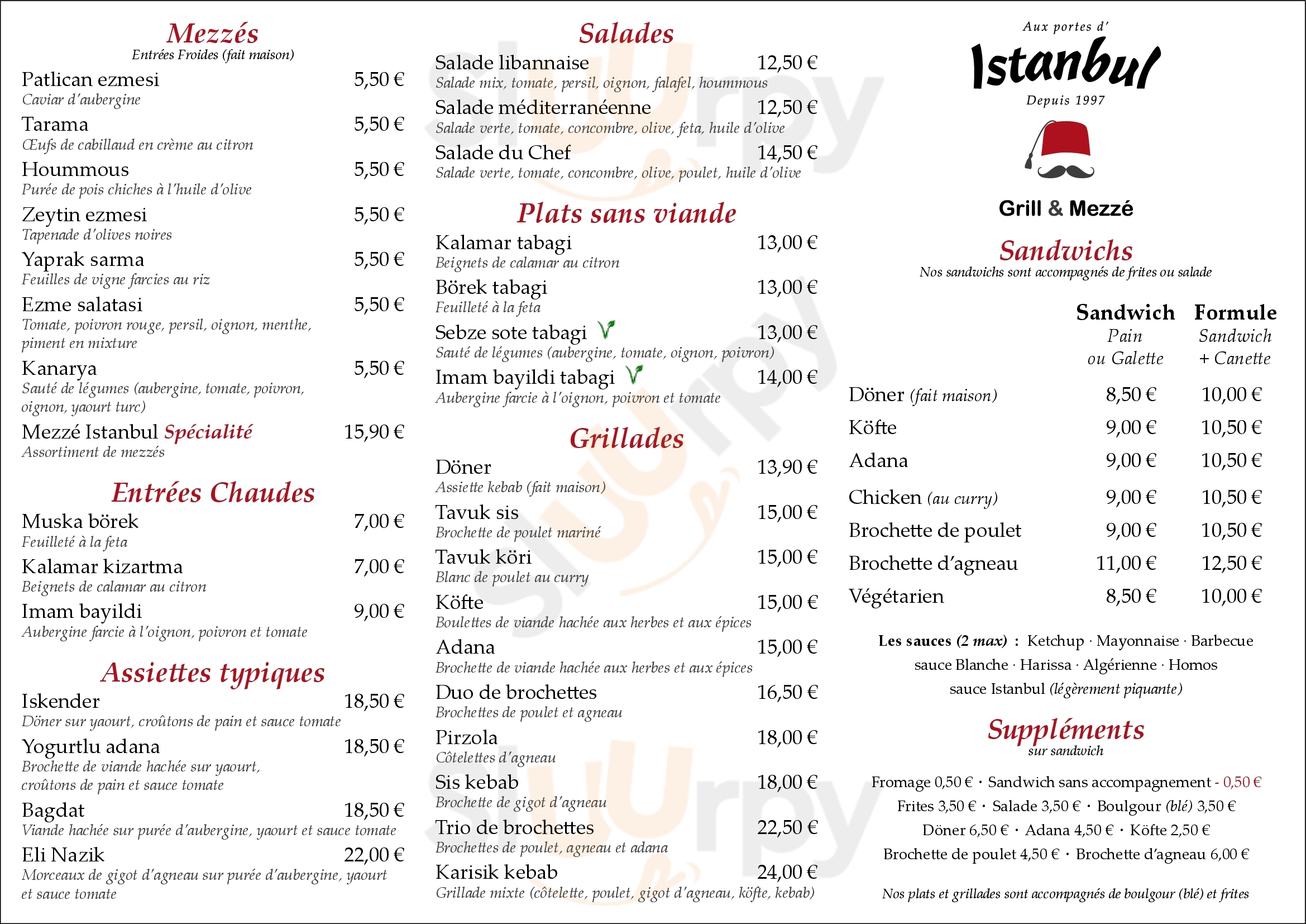 Kitchenette Nanterre Menu - 1