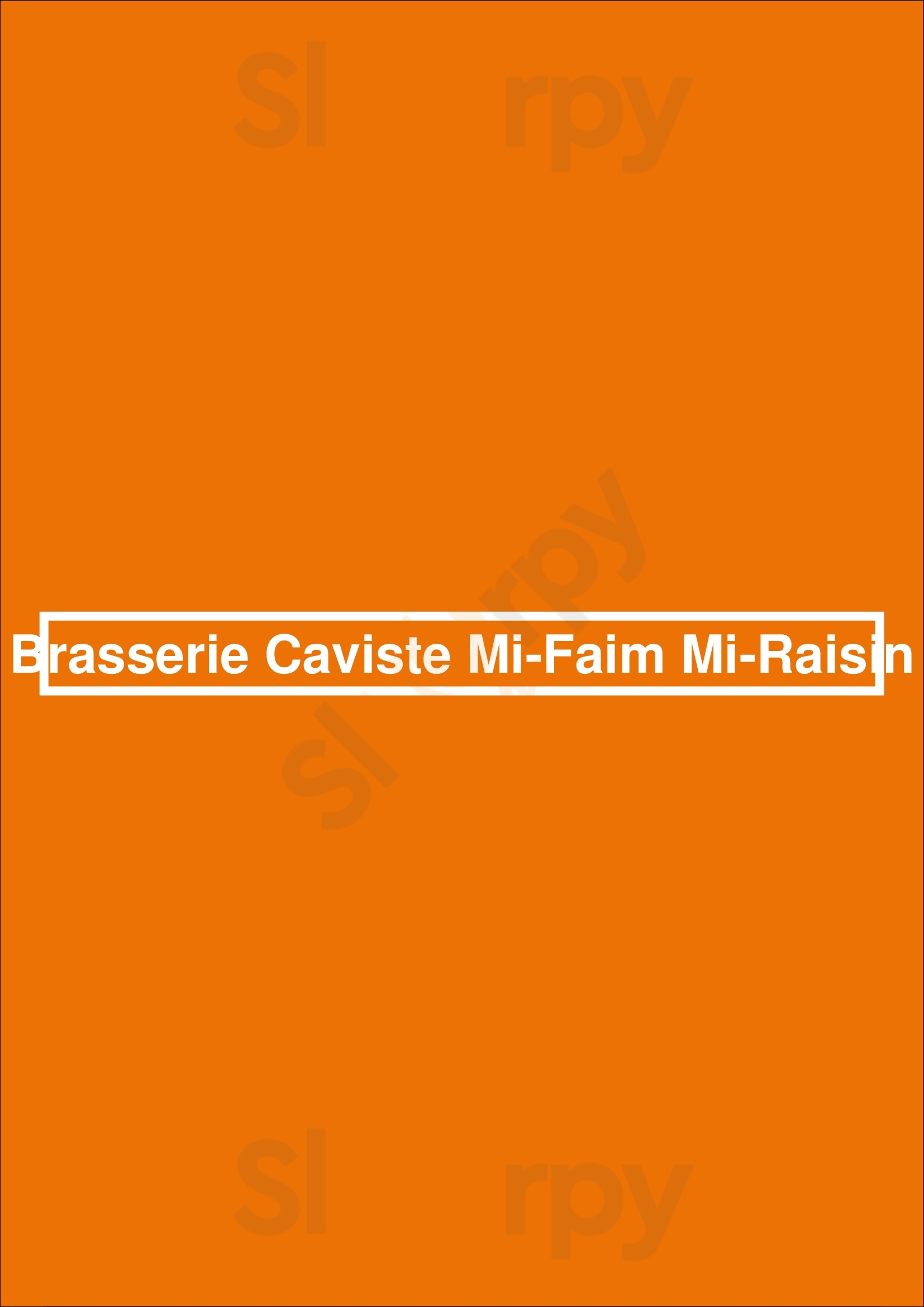 Brasserie Caviste Mi-faim Mi-raisin Tours Tours Menu - 1