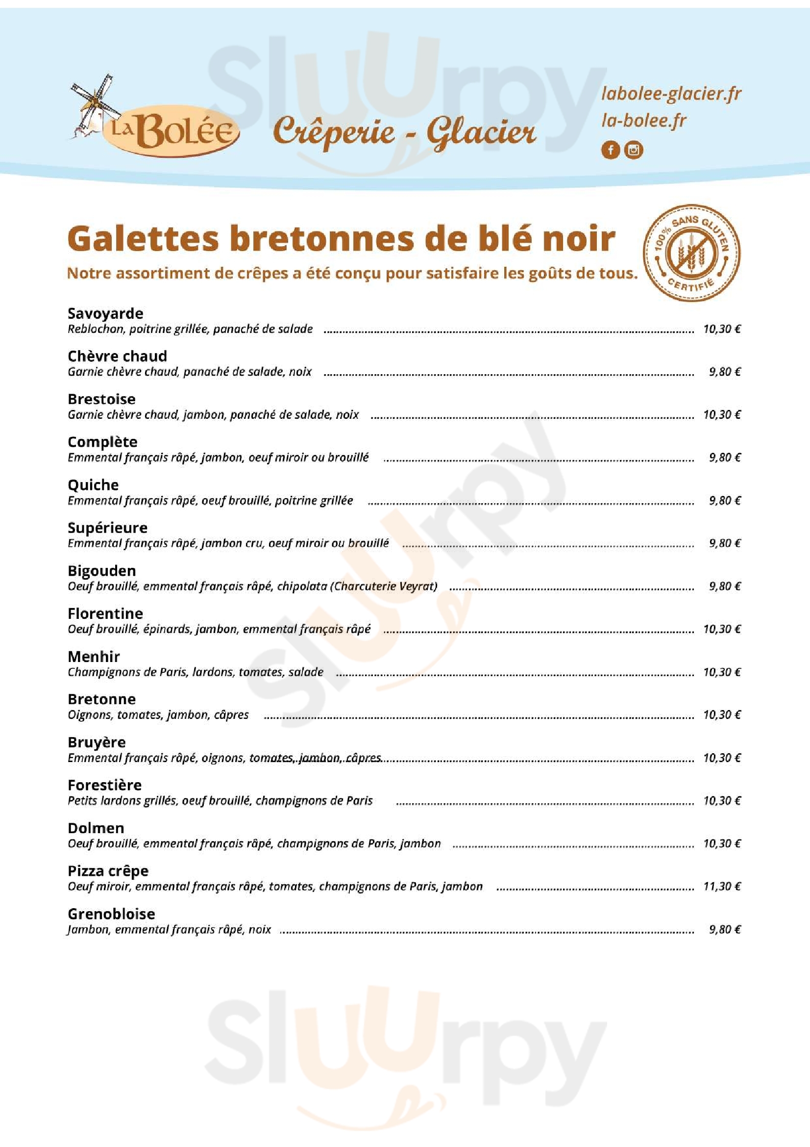 La Bolee Annecy Menu - 1