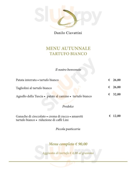 Menu stagionale