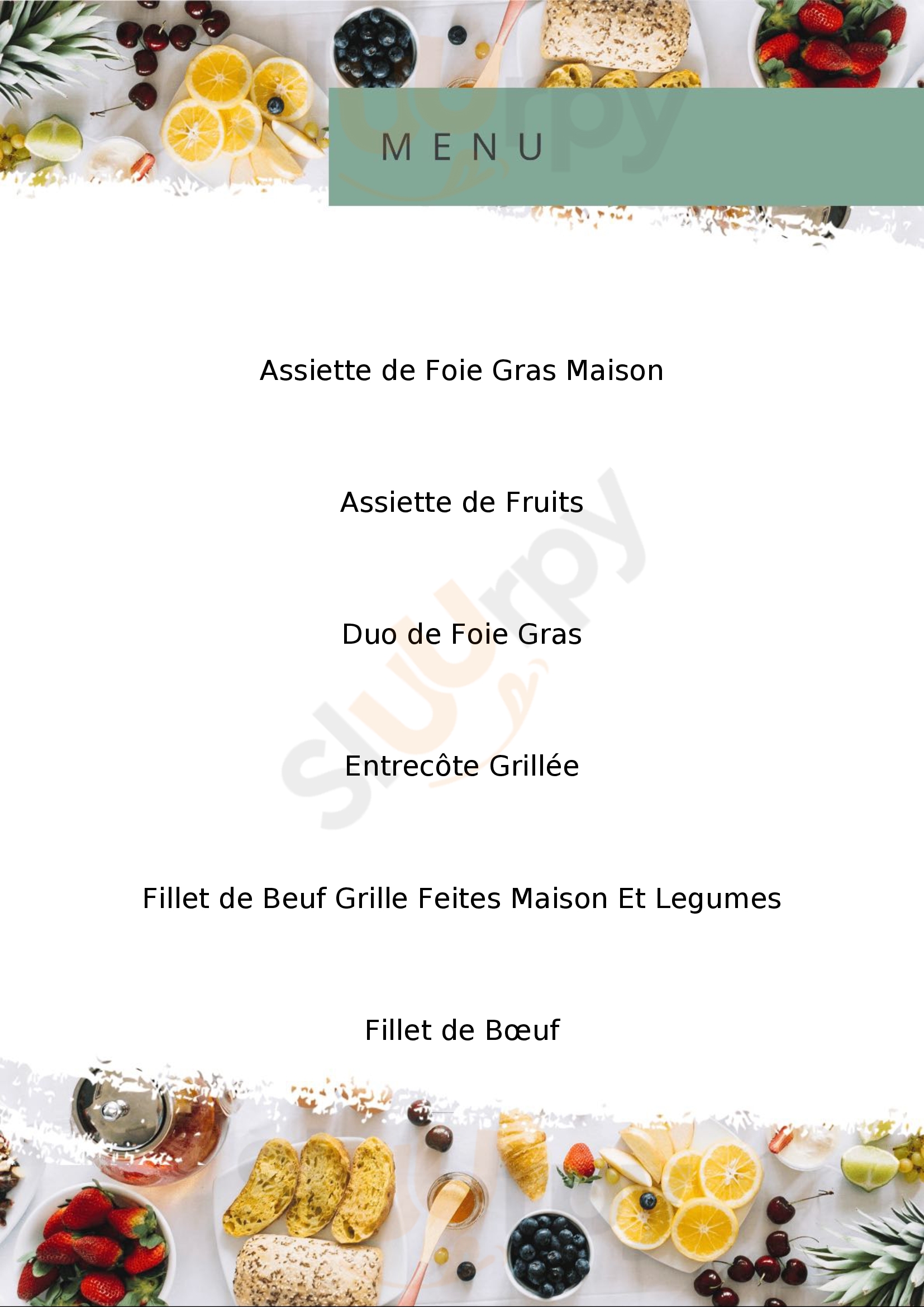 Brasserie Les Embruns Toulon Menu - 1
