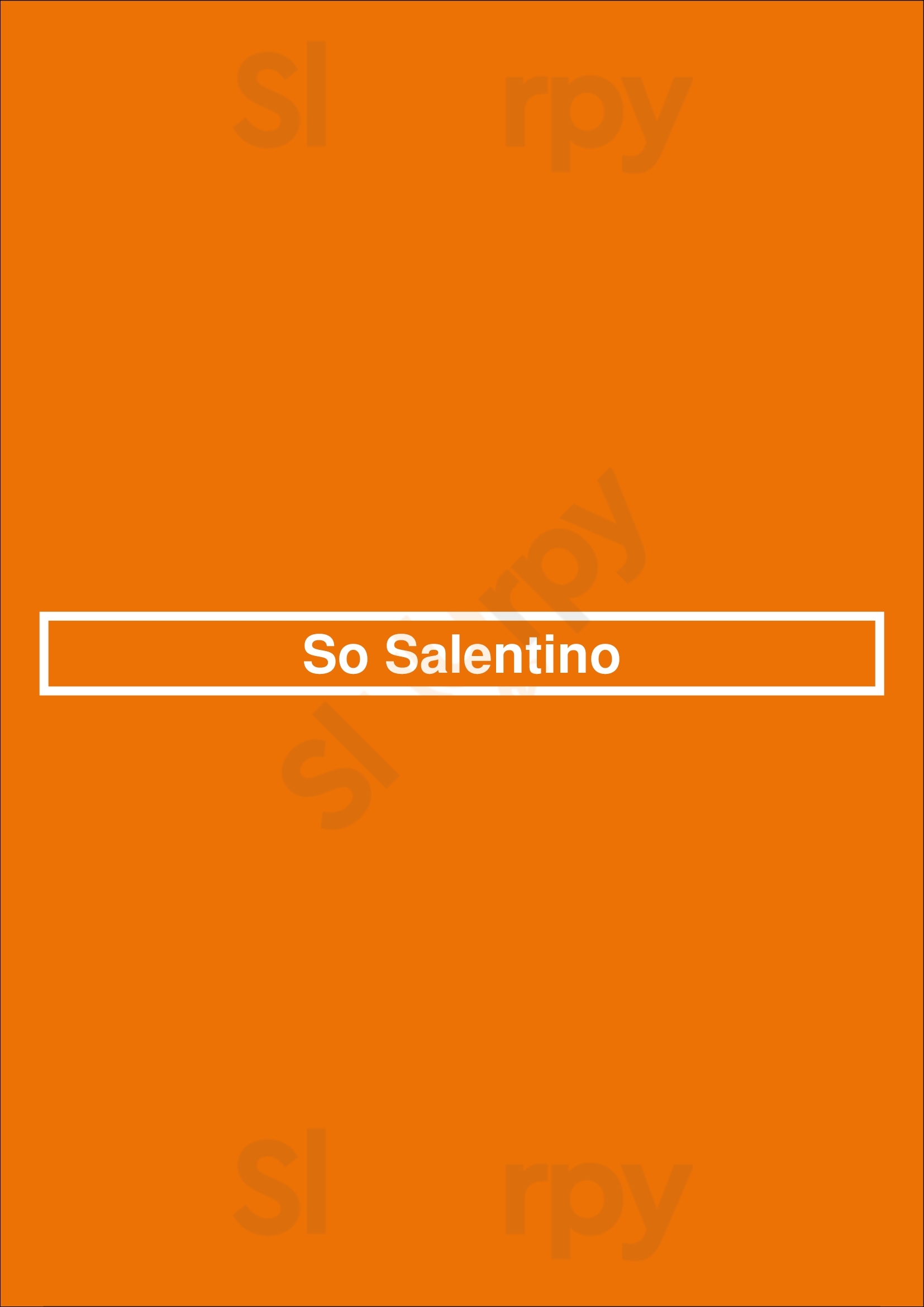 So Salentino Nanterre Menu - 1