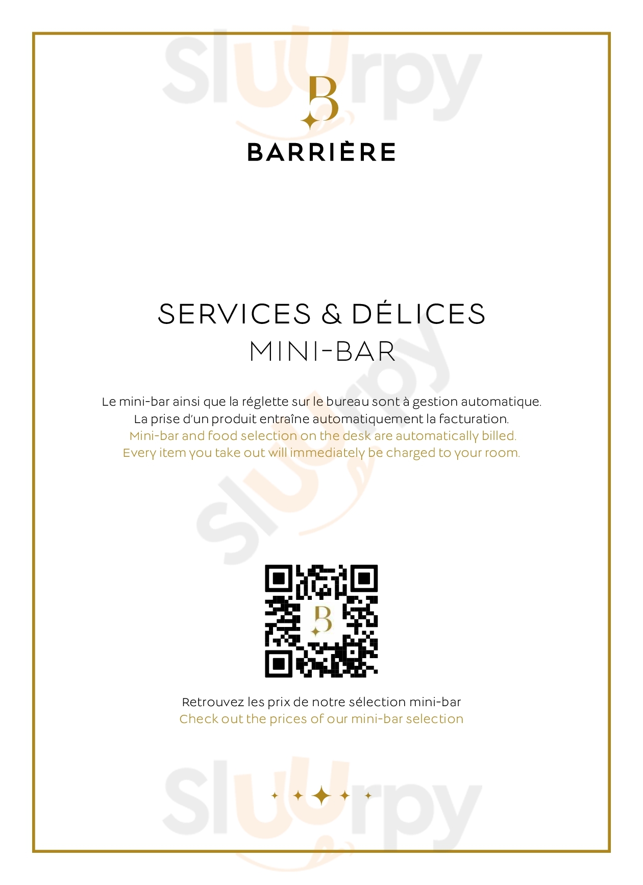 Main Menu - Cafe Chic