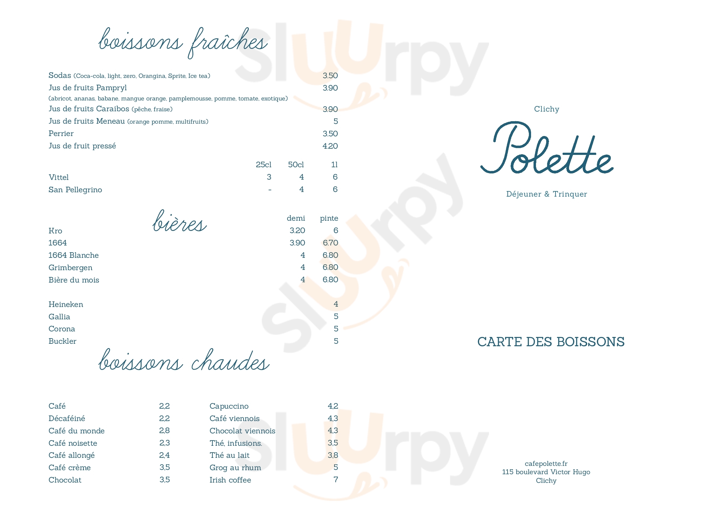 Café Polette Clichy Menu - 1