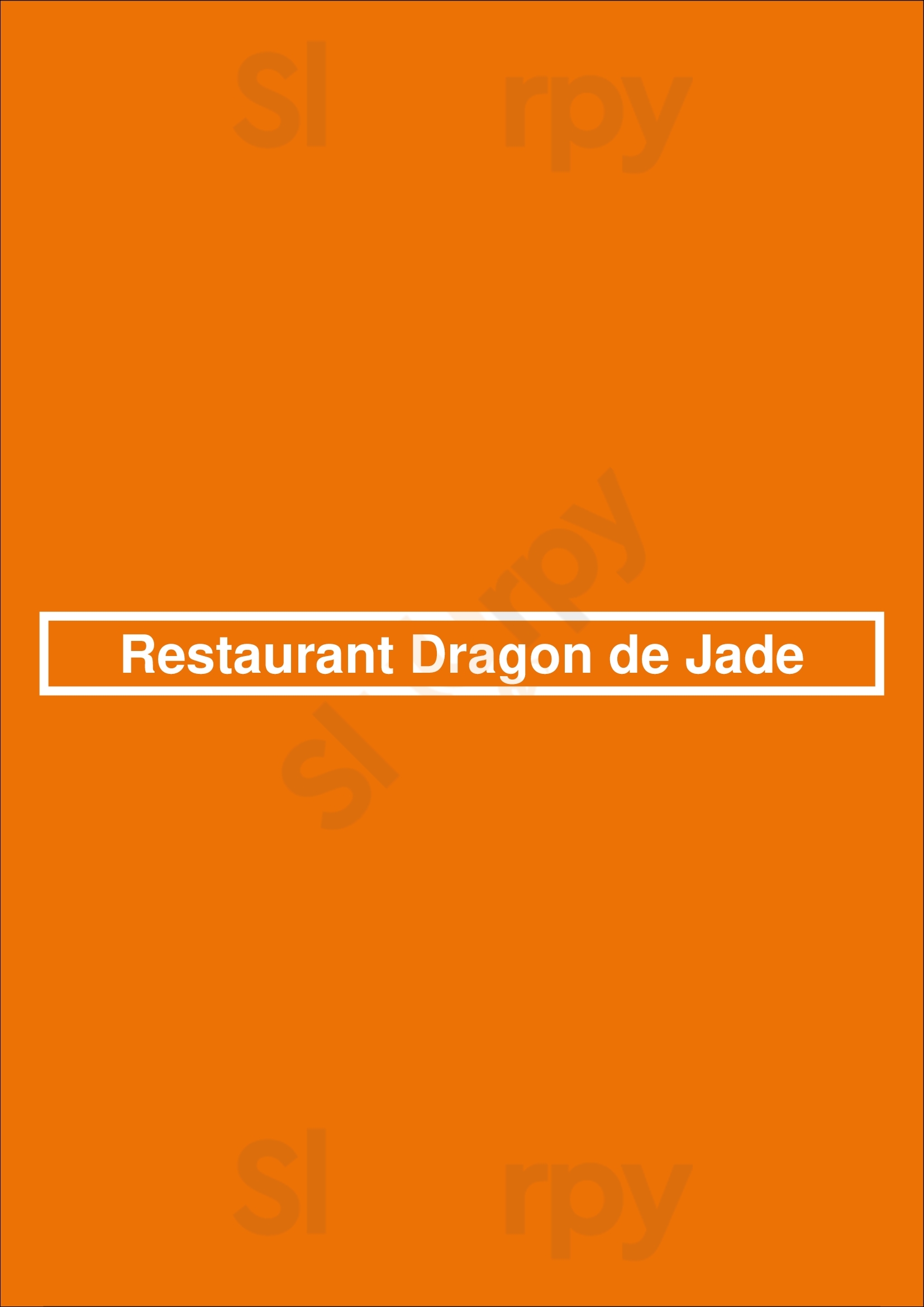 Restaurant Dragon De Jade Aubagne Menu - 1