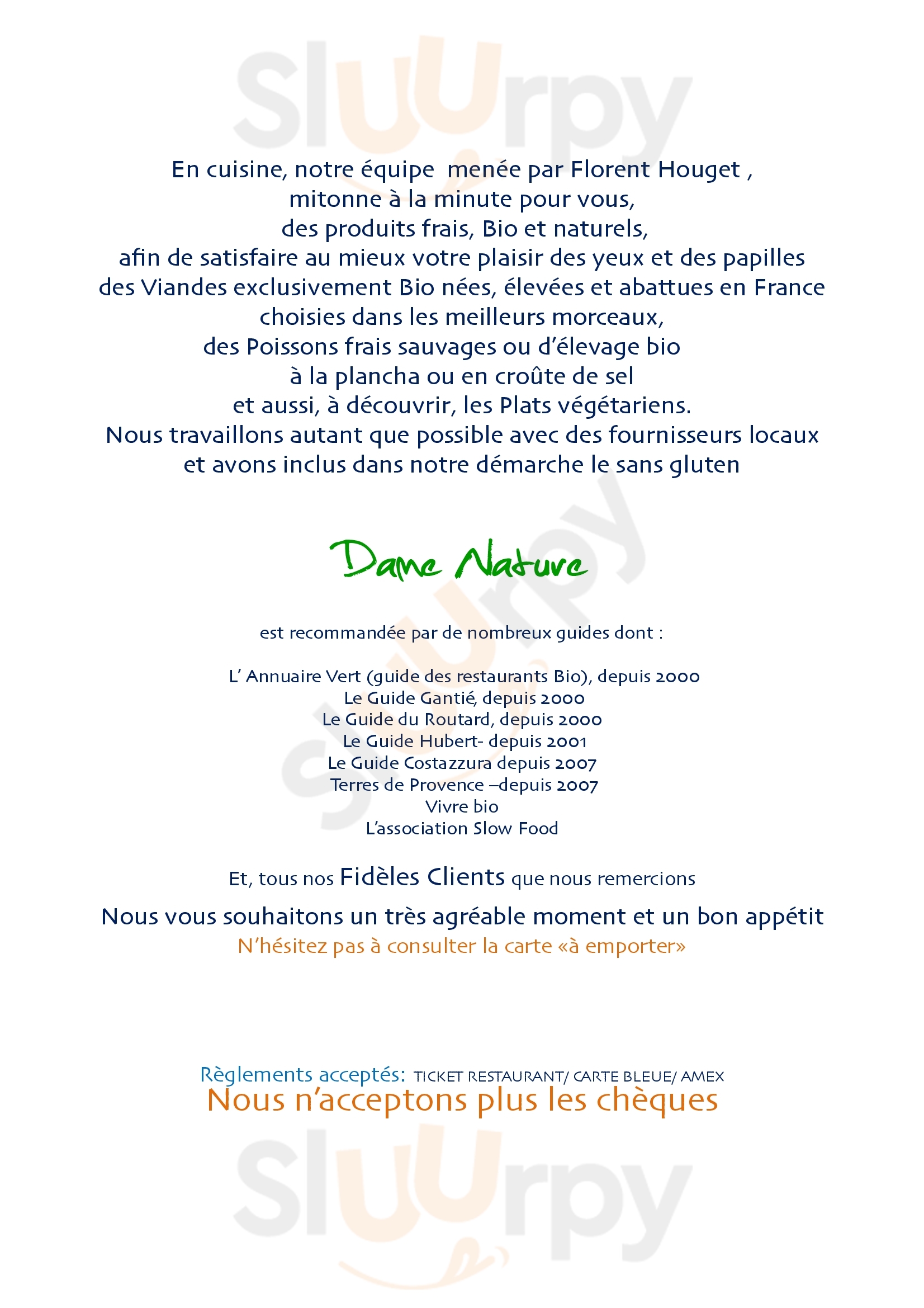 Dame Nature Saint-Laurent du Var Menu - 1