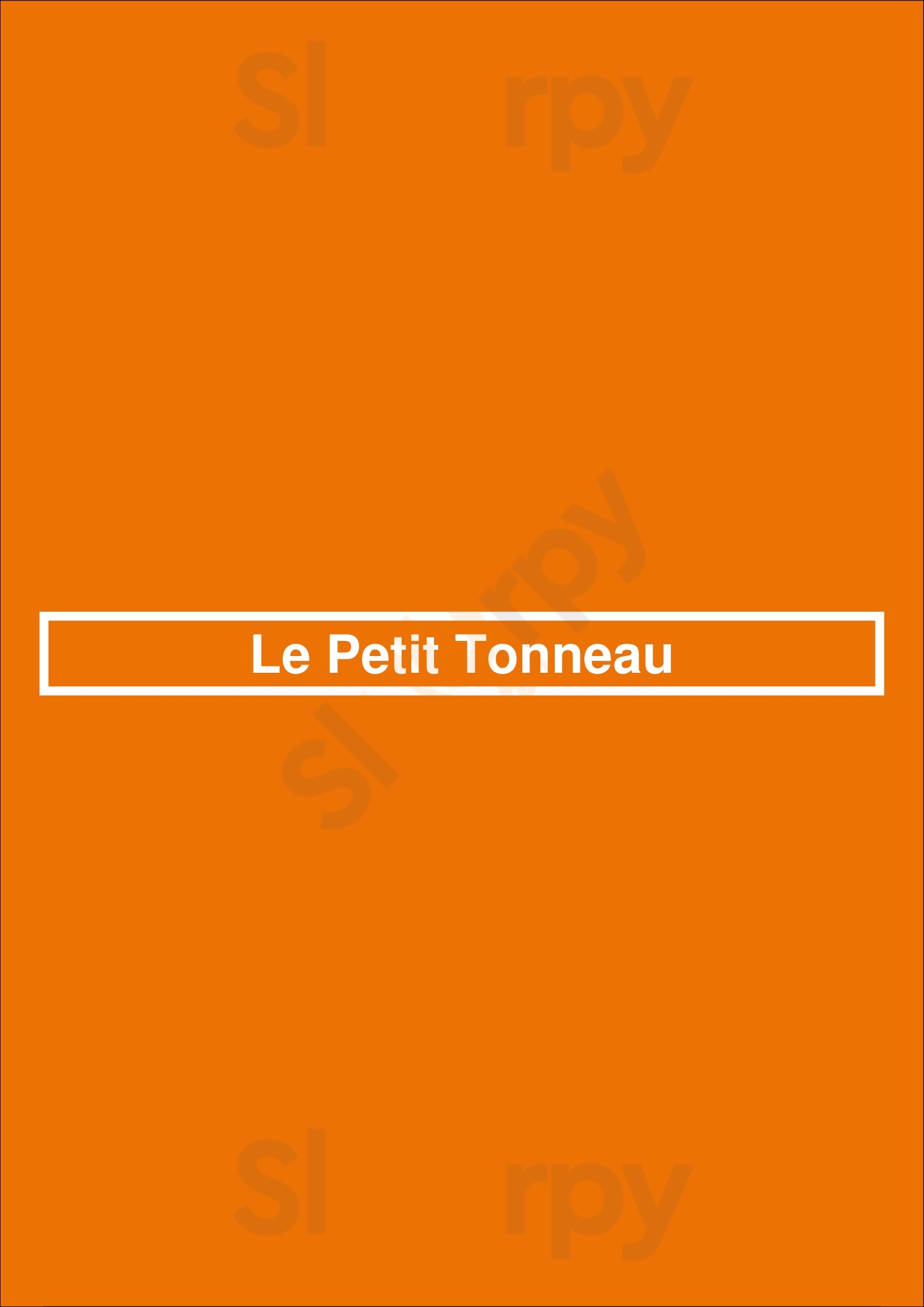 Le Petit Tonneau Issy-les-Moulineaux Menu - 1